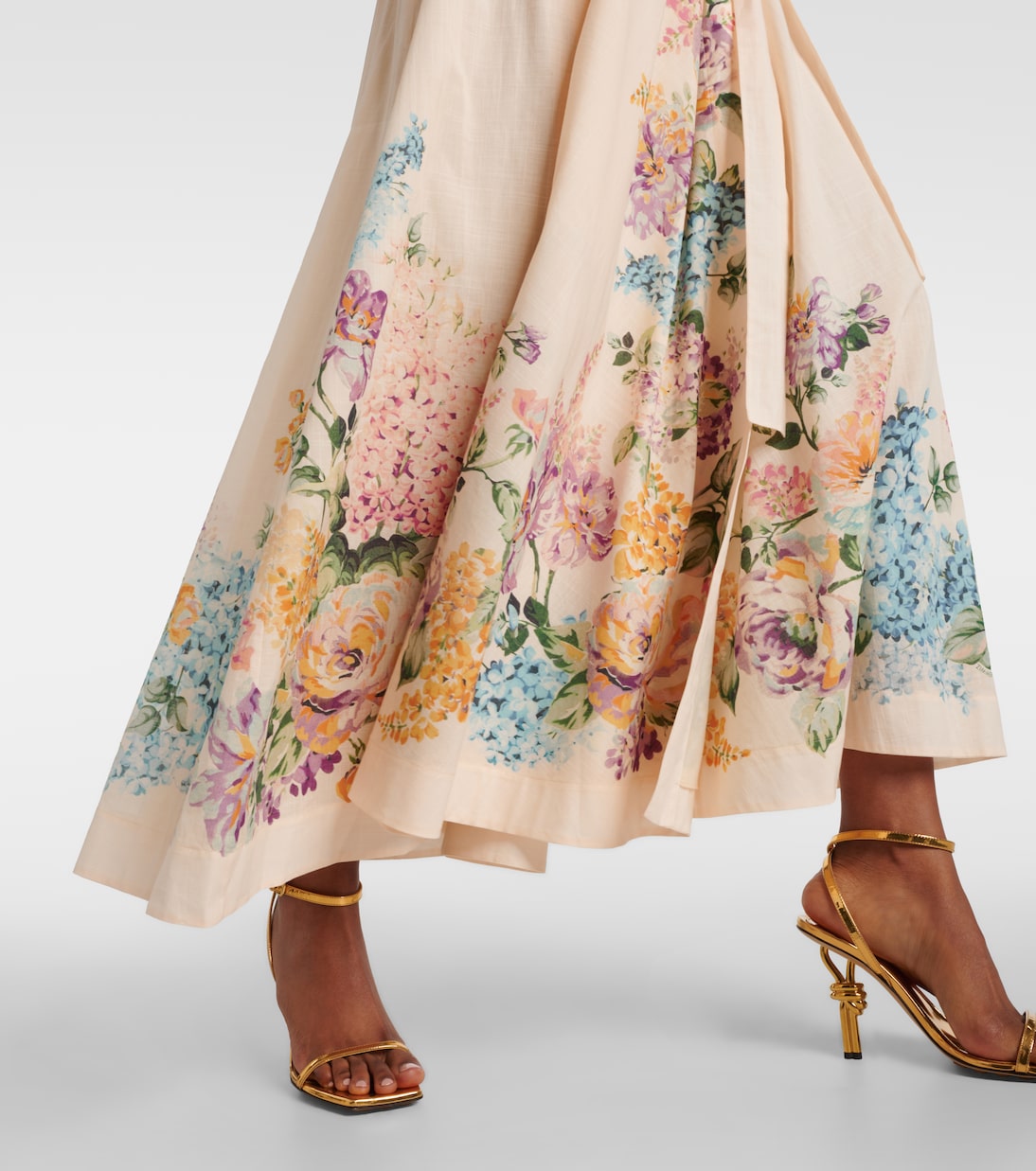 Robe Halliday en coton à fleurs | Zimmermann