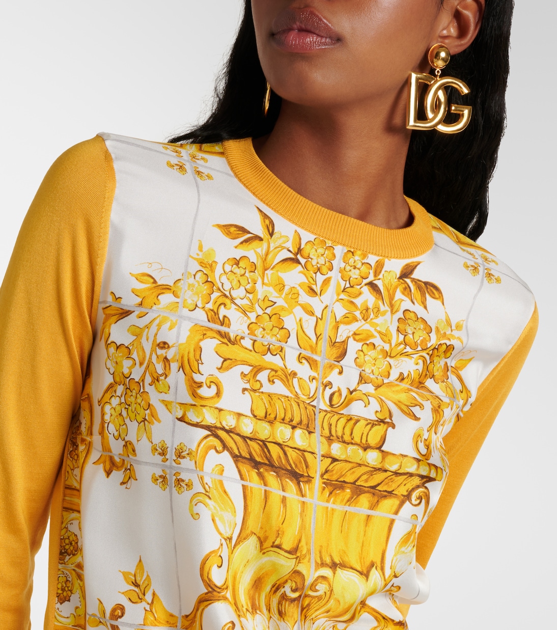 Pullover Majolica in seta | Dolce&Gabbana