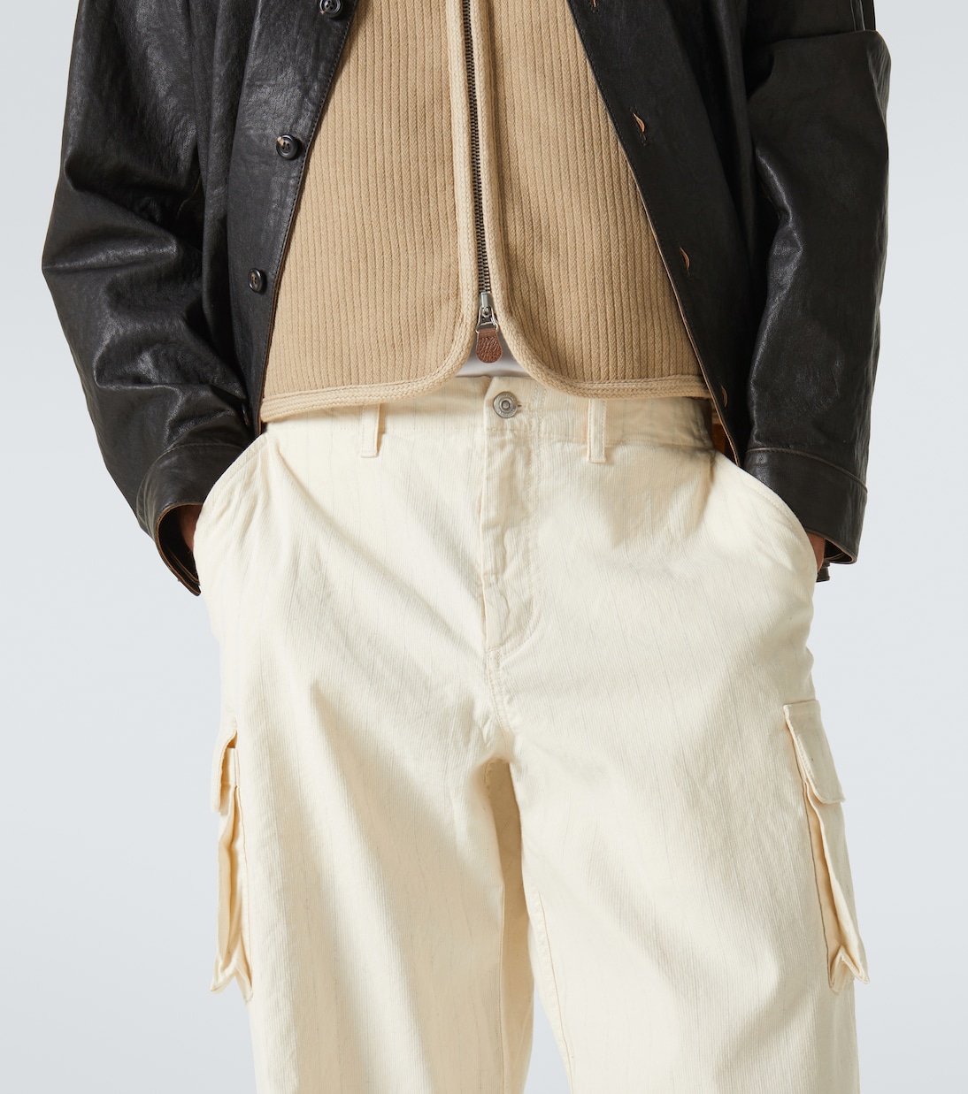 Pantaloni cargo Mount in cotone a righe | Our Legacy