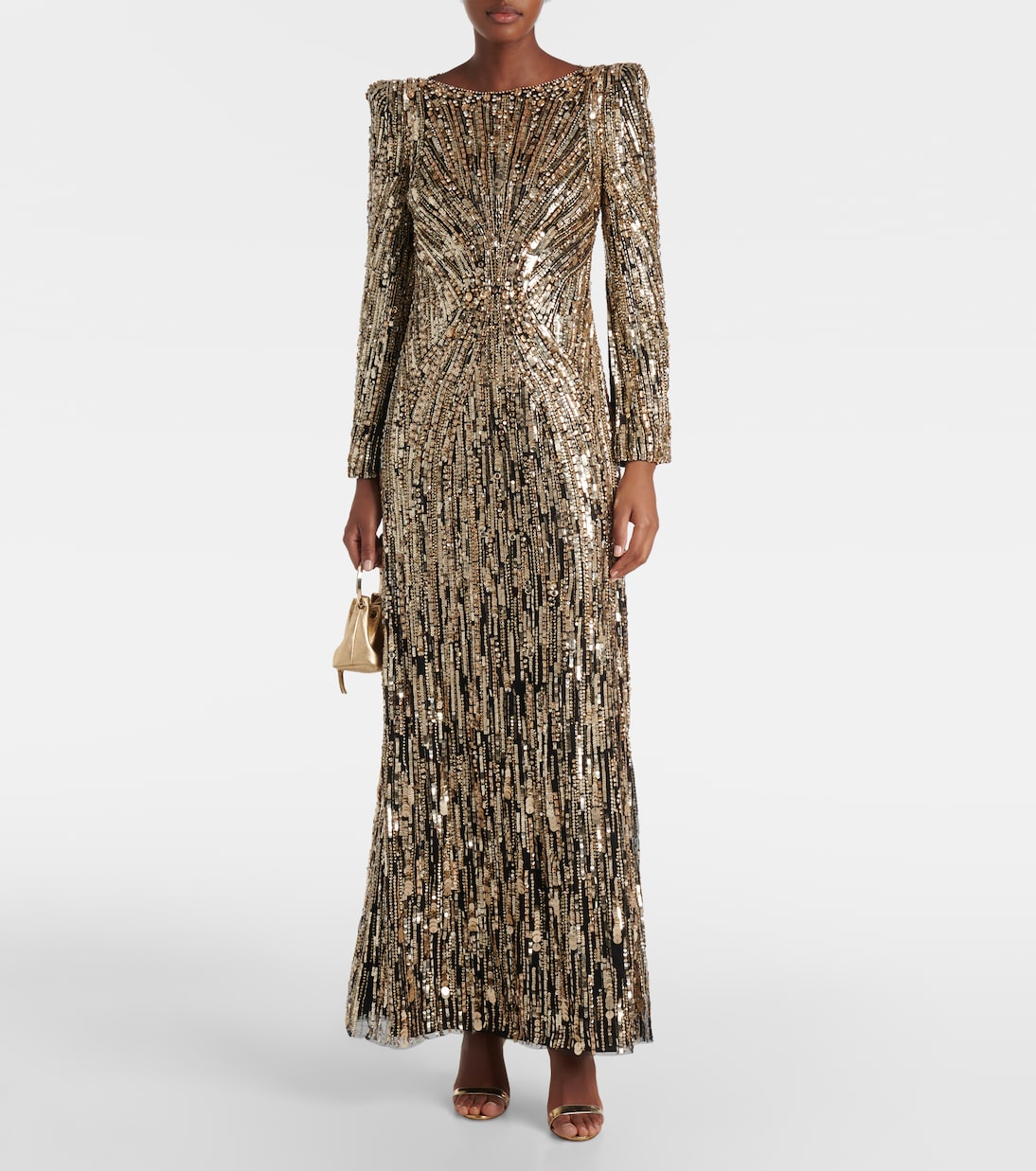 Abito lungo Avalon con paillettes | Jenny Packham