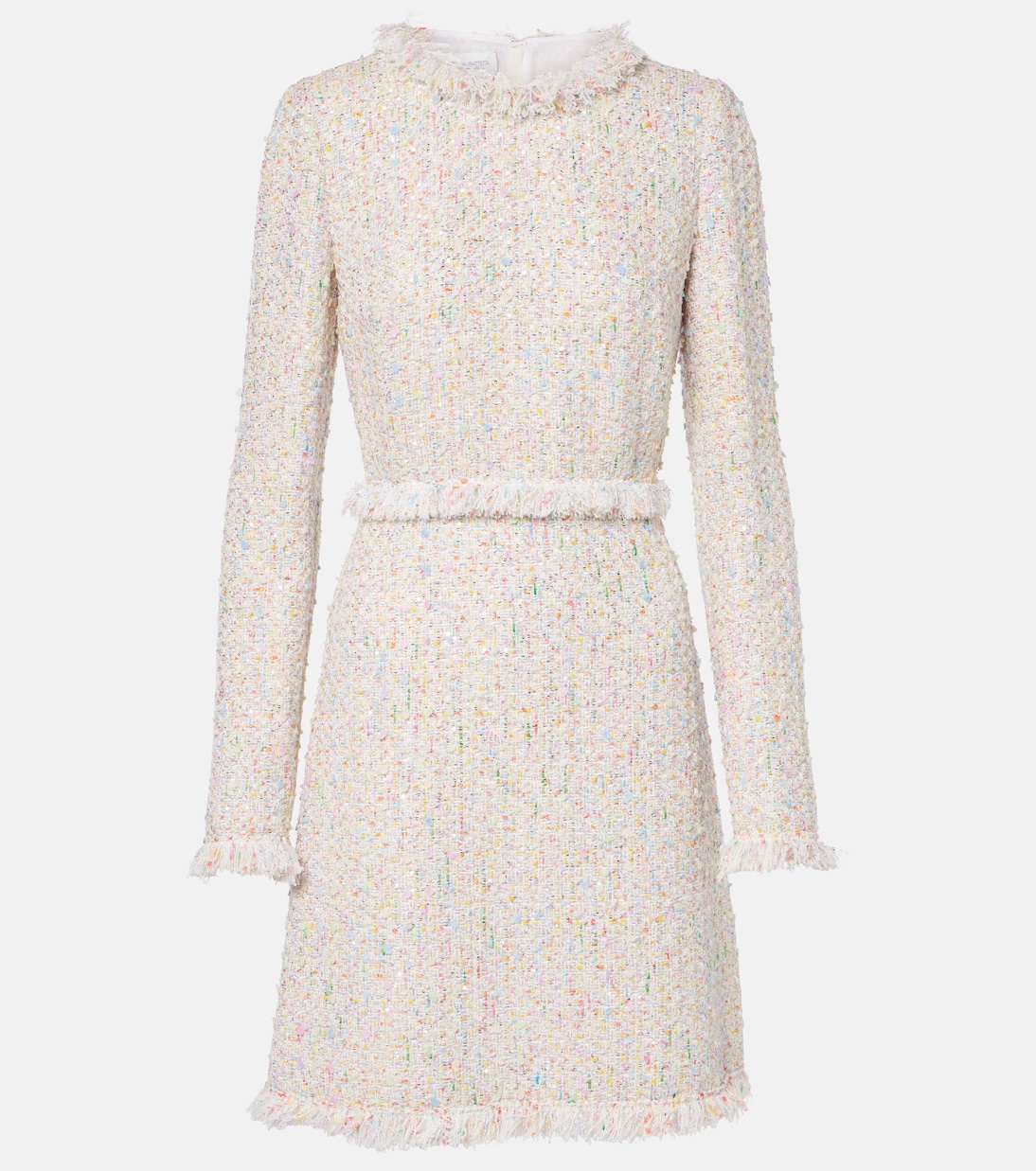 Abito corto in bouclé con frange | Giambattista Valli