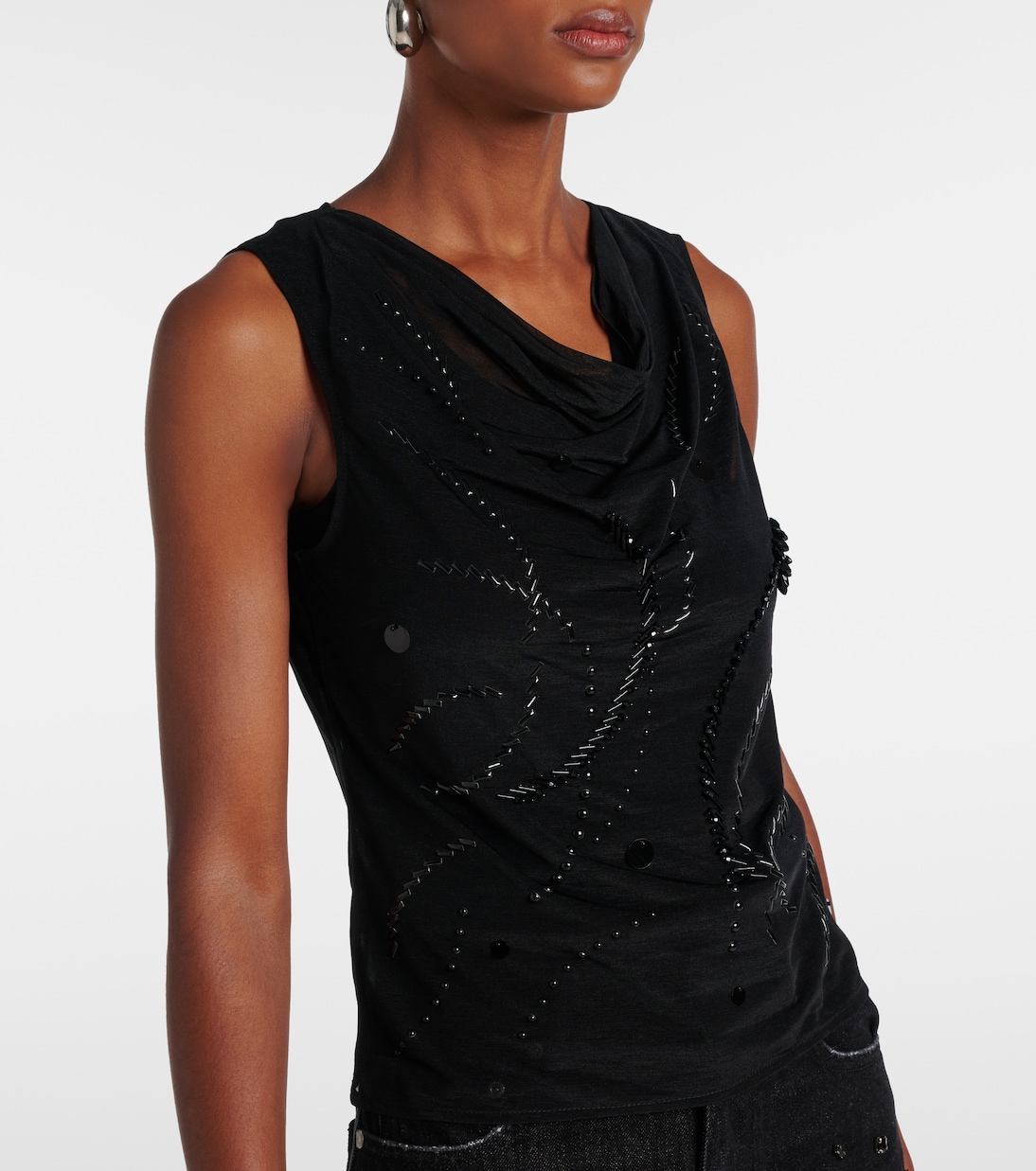 Verziertes Top aus Mesh | Xu Zhi