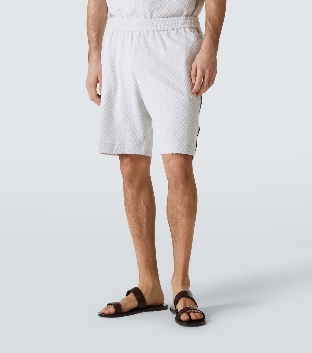 Shorts de felpa de mezcla de algodón en zigzag | Missoni