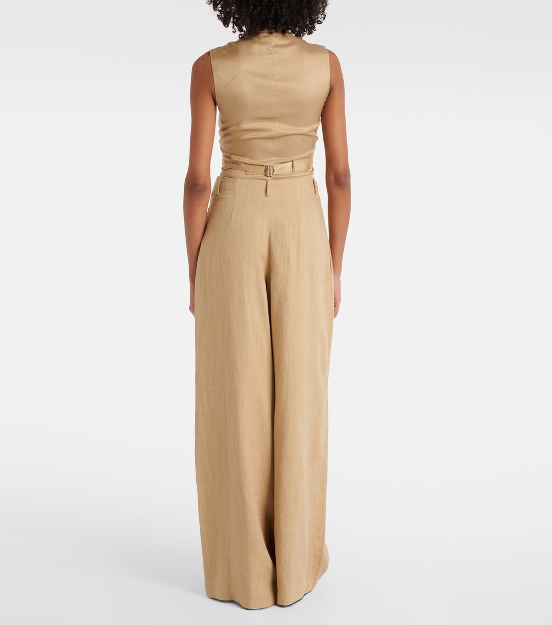 Weite Hose Greer aus Seide und Leinen | Ralph Lauren Collection