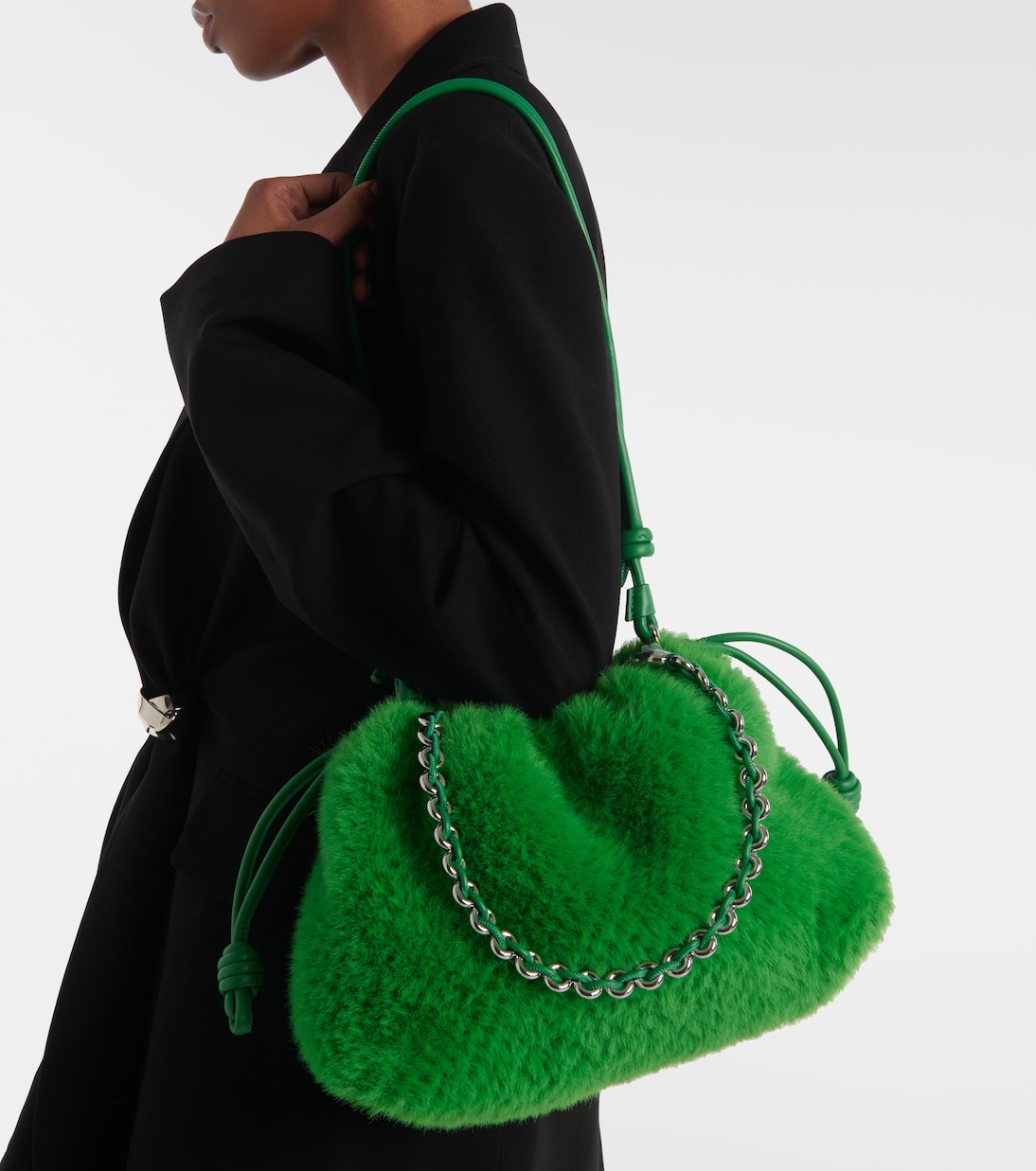 Flamenco Small faux fur clutch | Loewe