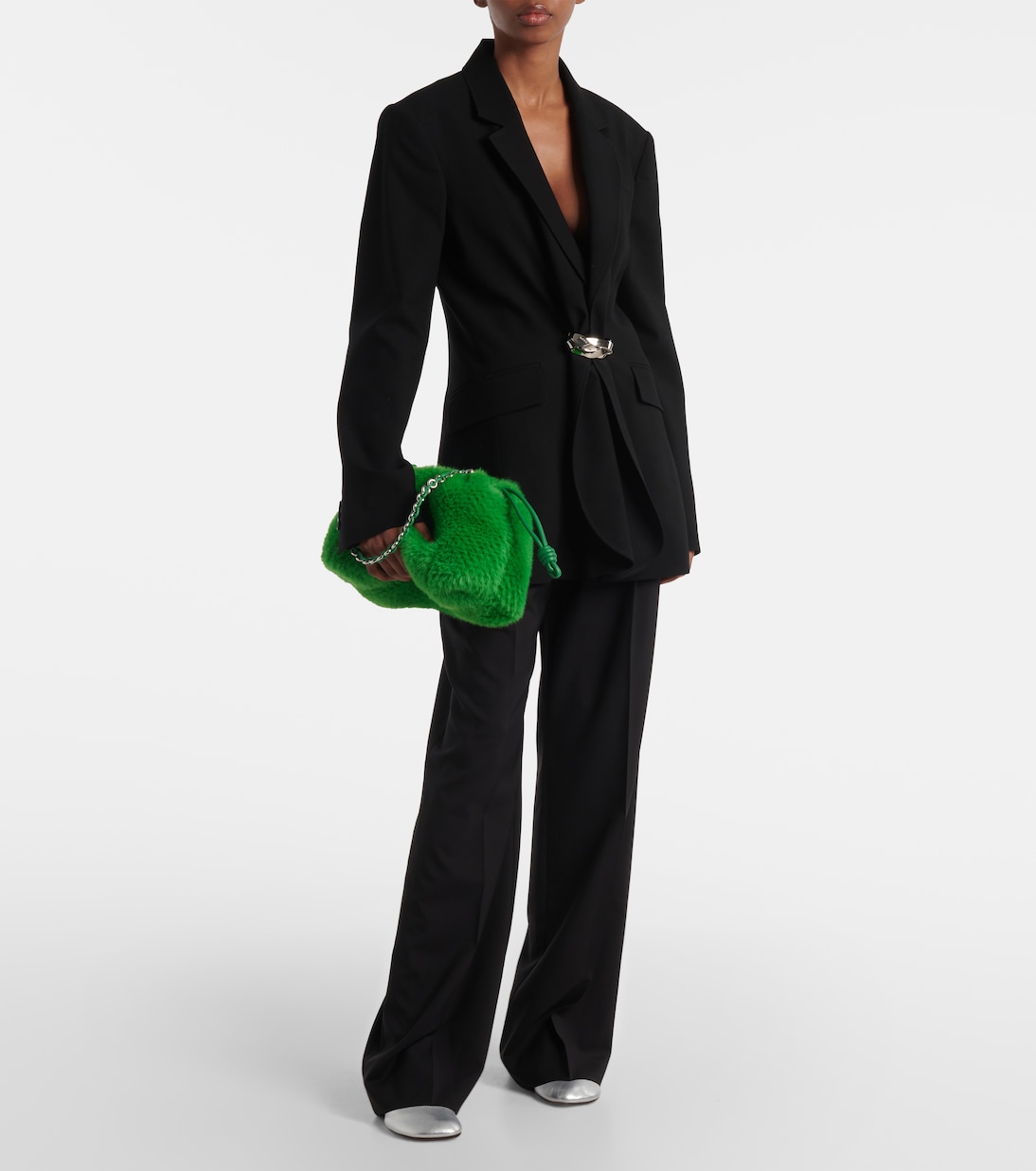 Flamenco Small faux fur clutch | Loewe