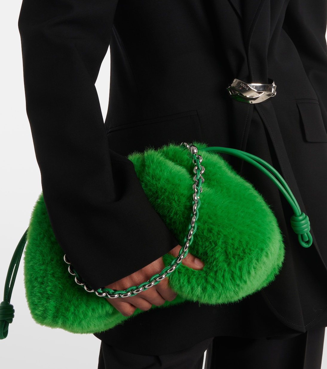 Flamenco Small faux fur clutch | Loewe