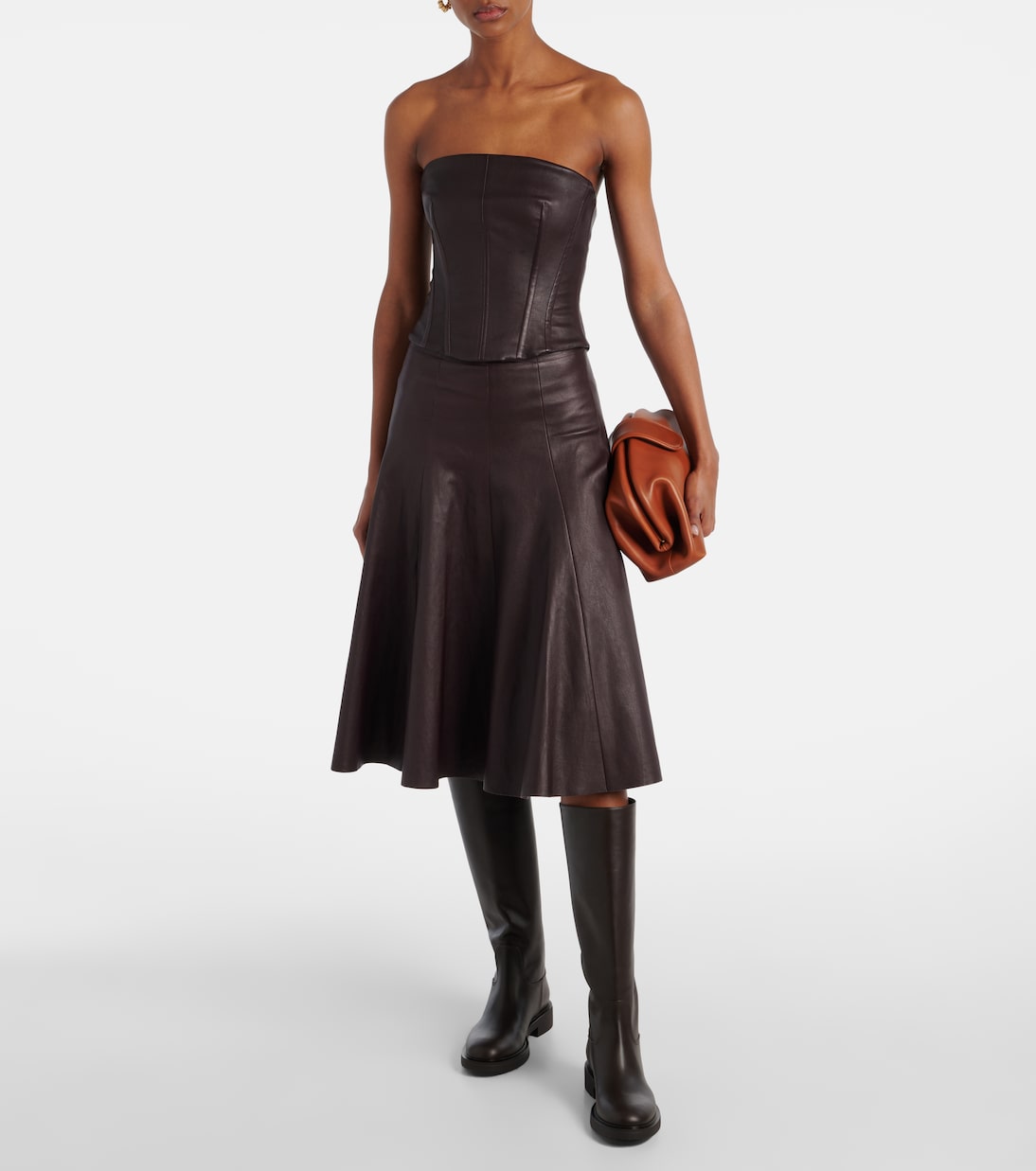 Rosalia strapless leather top | Stouls