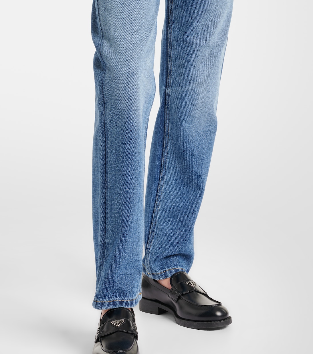 Jeans regular a vita media | Prada