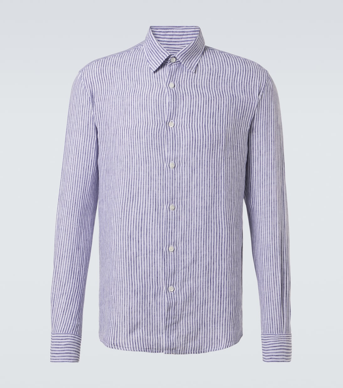 Camicia in lino a righe | Sunspel