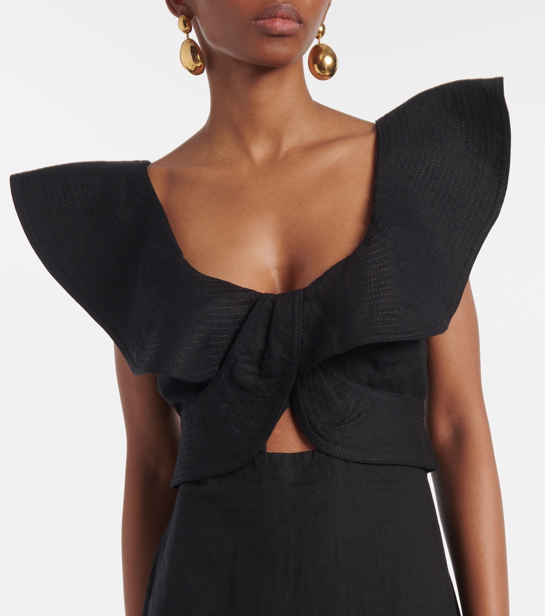Abito midi con volant | Johanna Ortiz