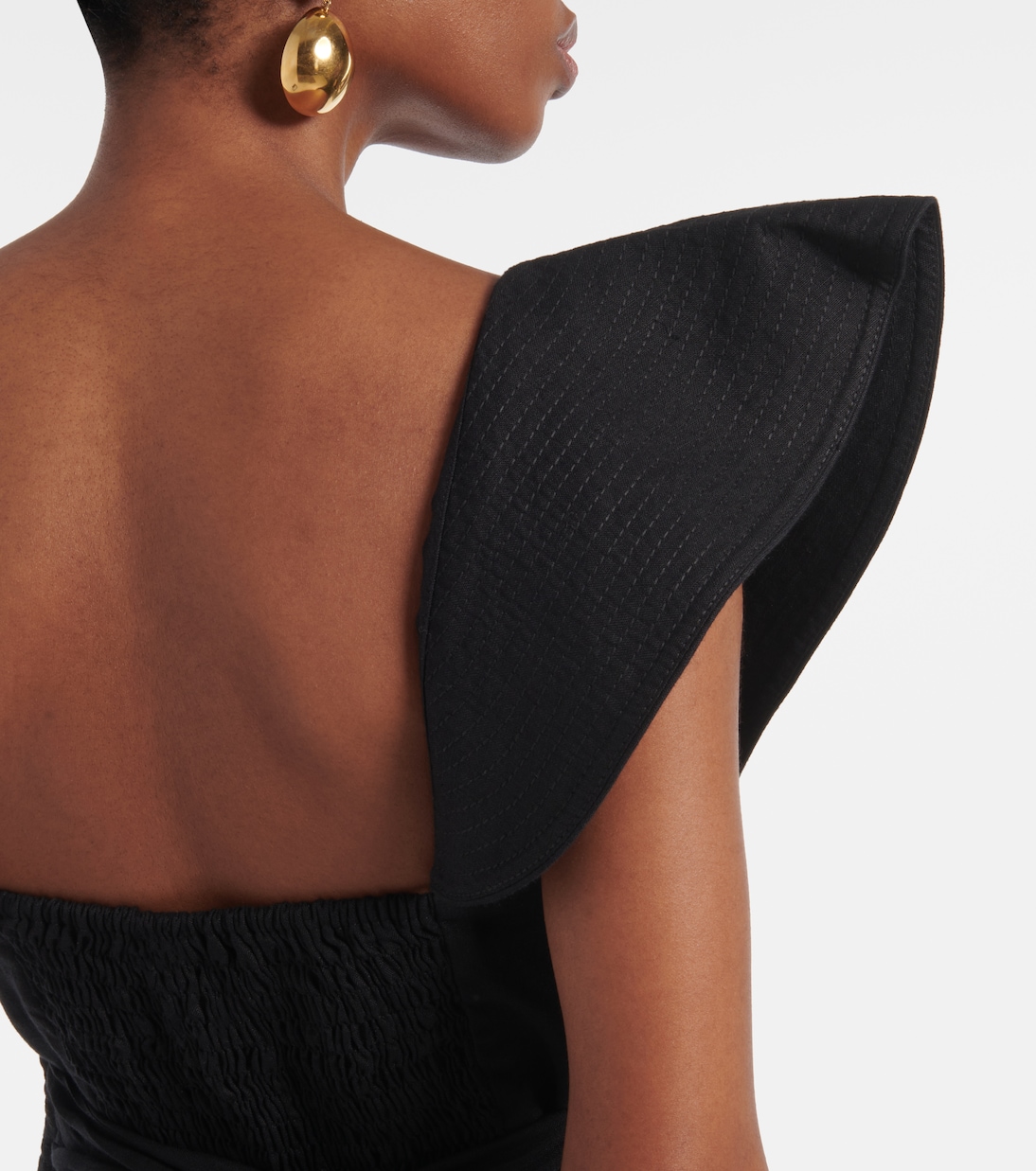 Abito midi con volant | Johanna Ortiz