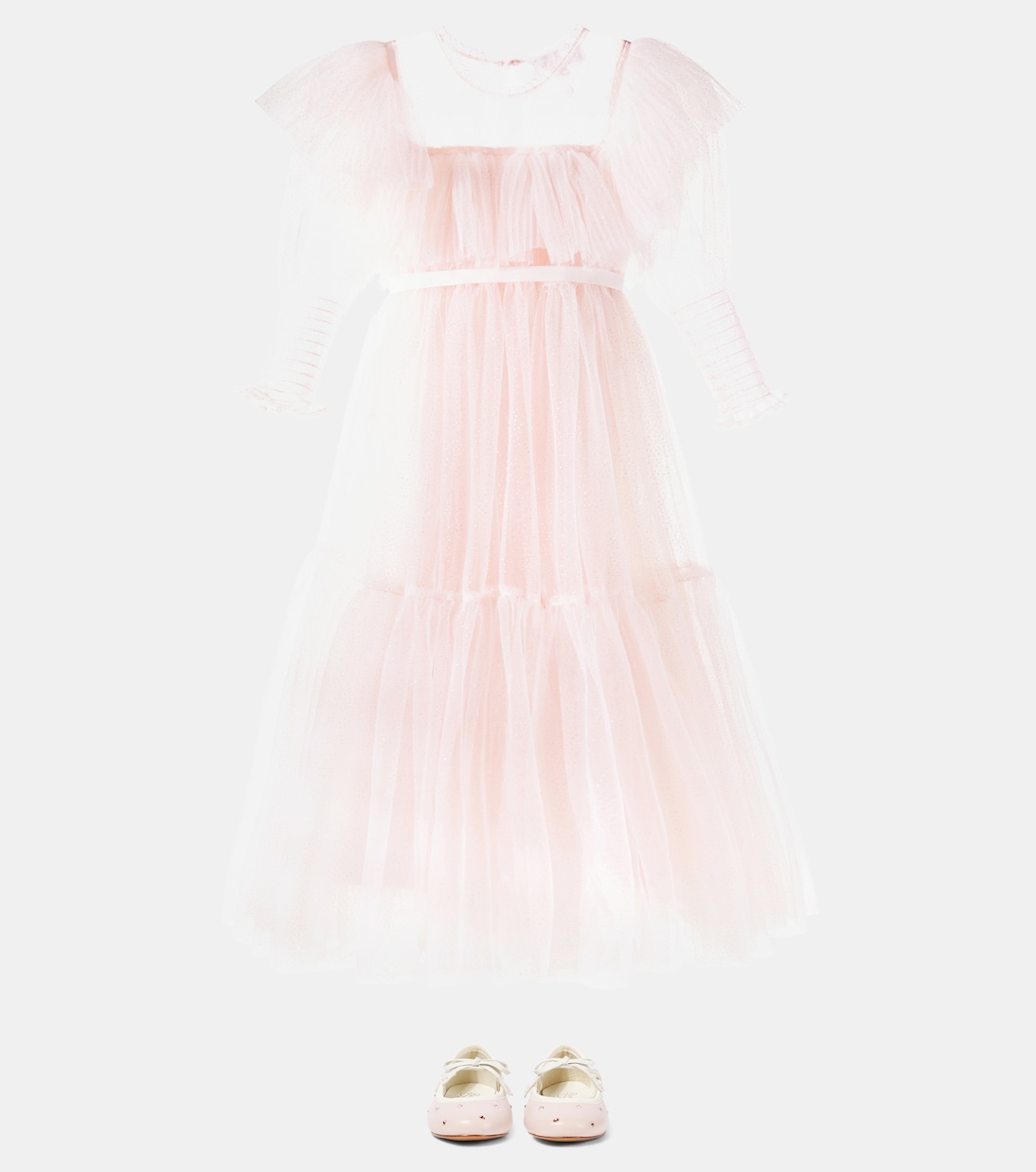 Abito in tulle con balze e glitter | Petite Amalie  