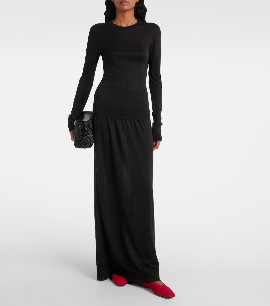 Maxikleid aus einem Seidengemisch | Toteme