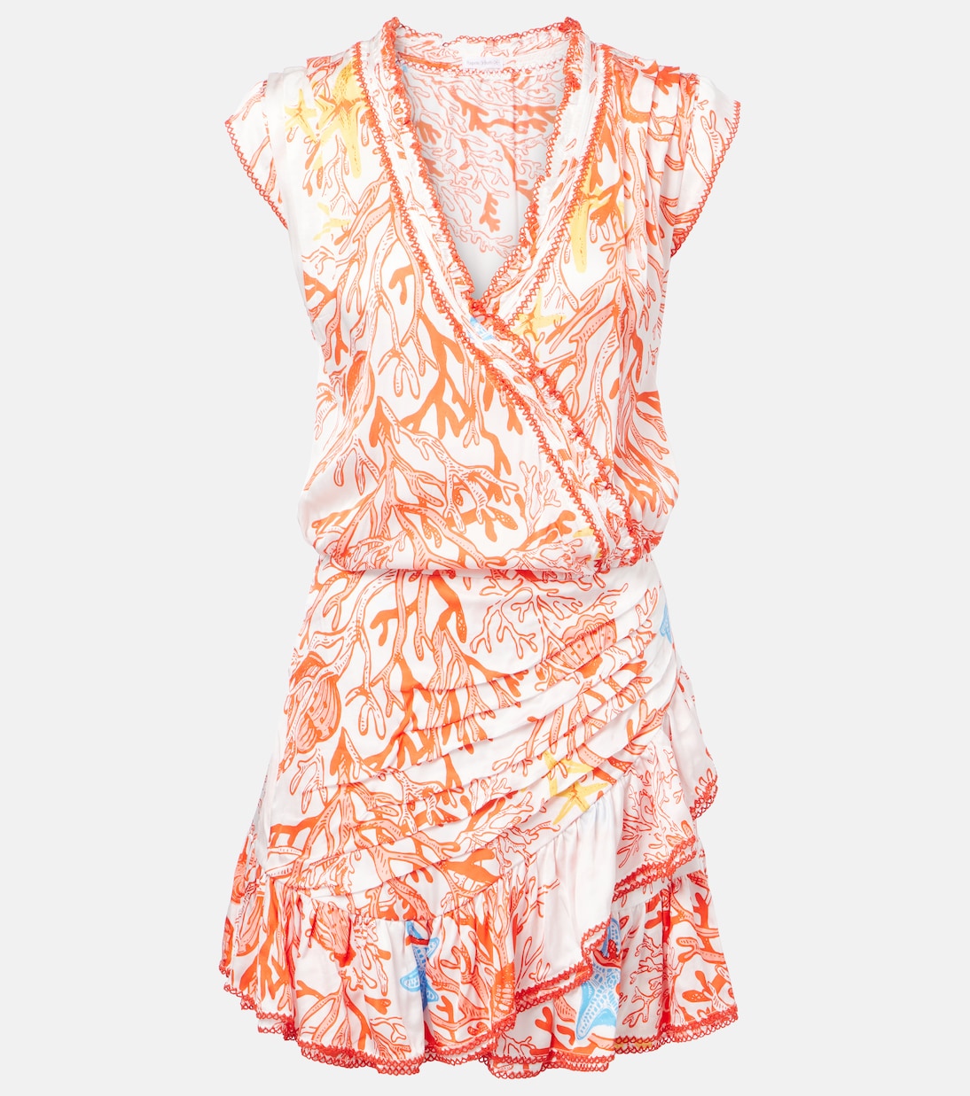 Estelle printed satin minidress | Poupette St Barth