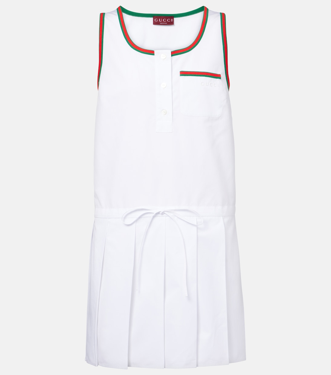 Web Stripe pleated minidress | Gucci