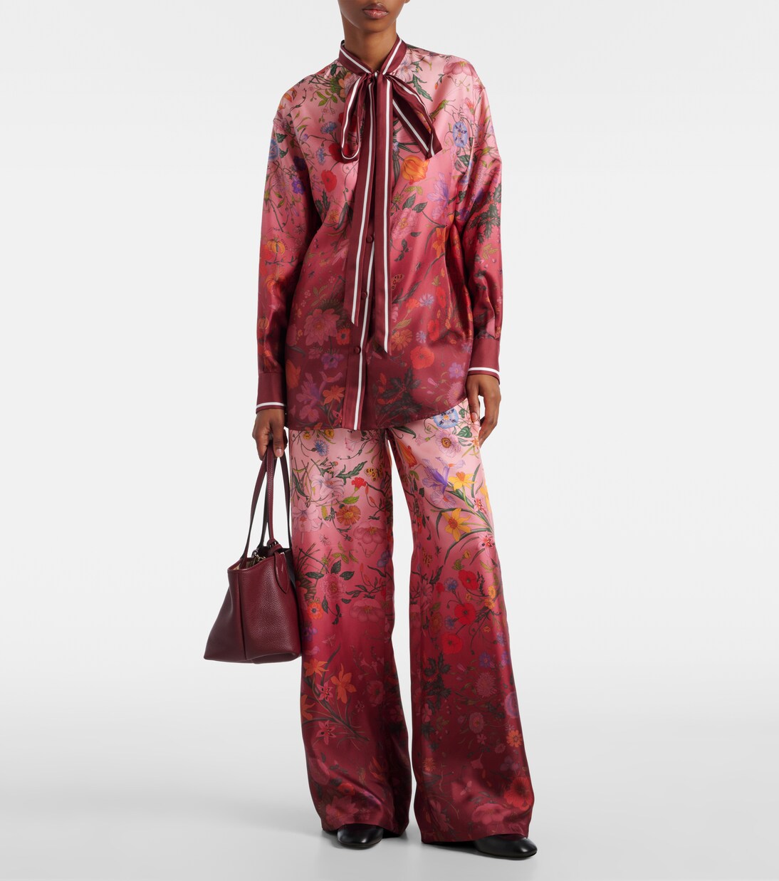 Hemd aus Seide mit Schluppenkragen | Gucci