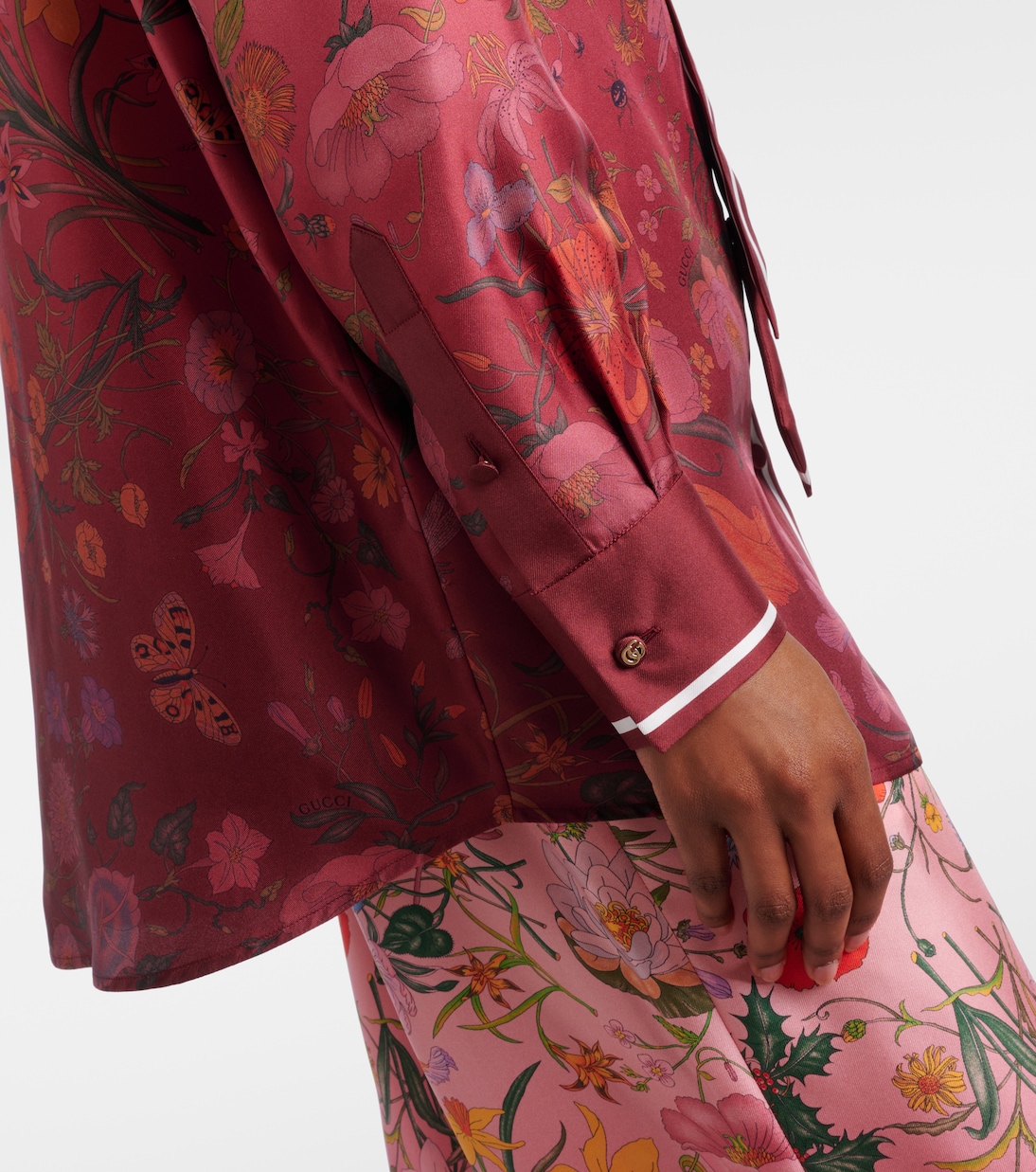 Hemd aus Seide mit Schluppenkragen | Gucci
