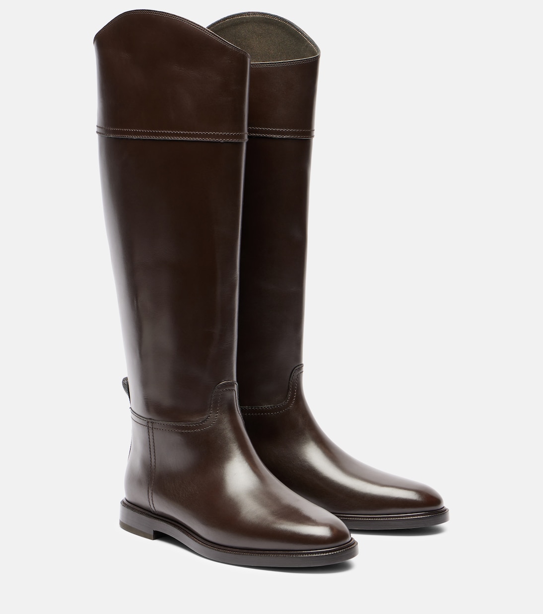 Bottes Monili en cuir | Brunello Cucinelli