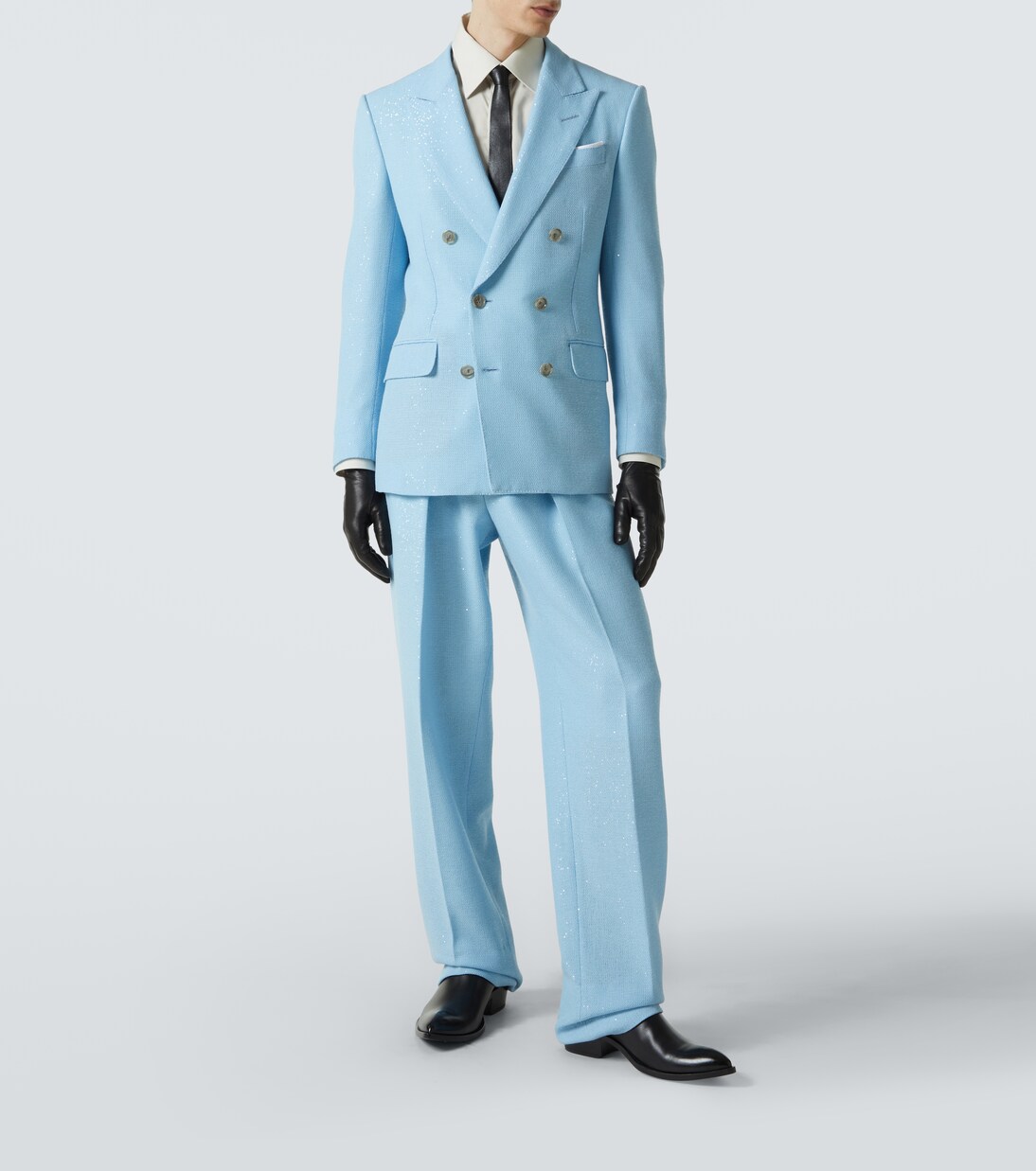 Sequined cotton straight pants | Tom Ford