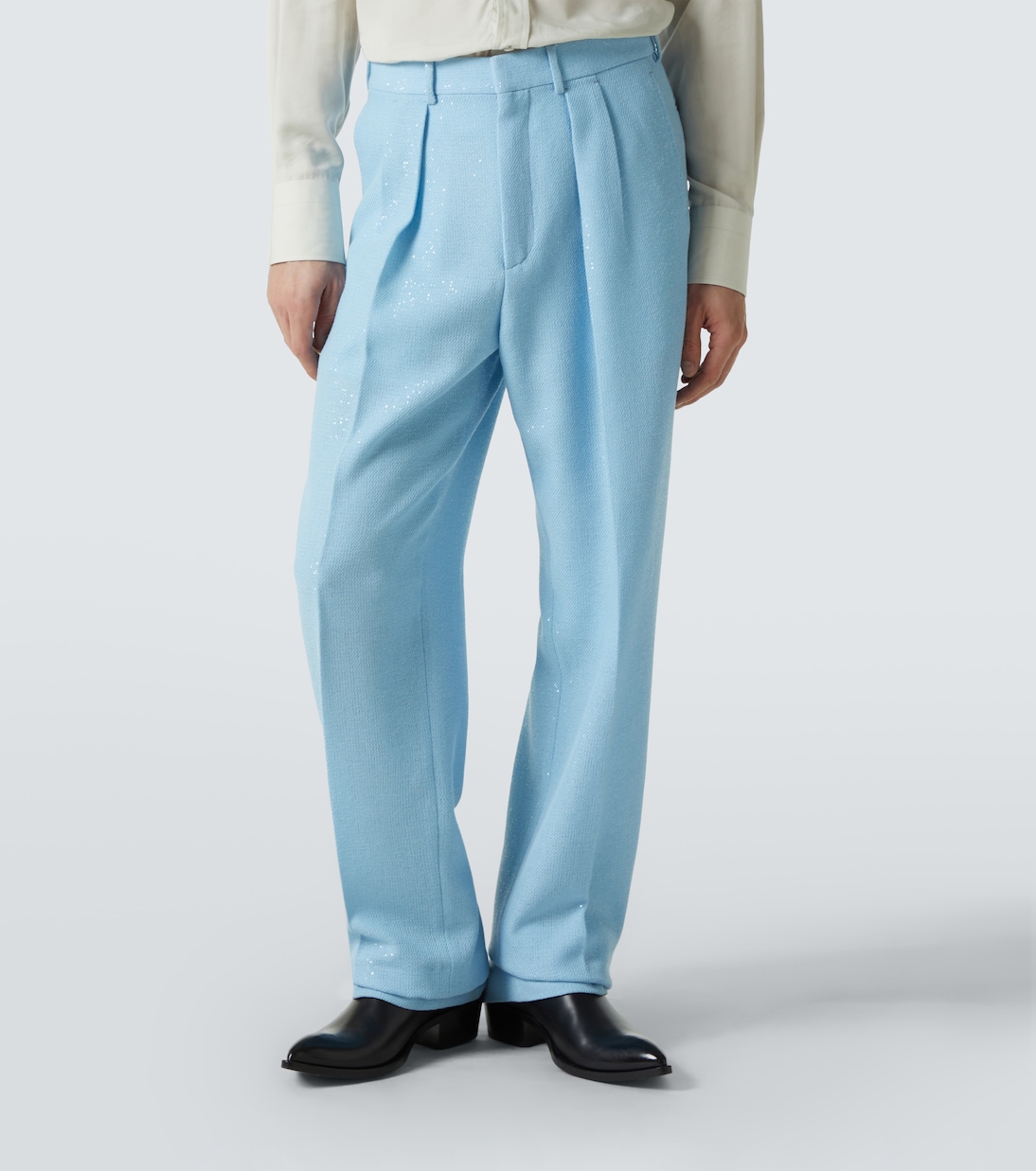 Sequined cotton straight pants | Tom Ford