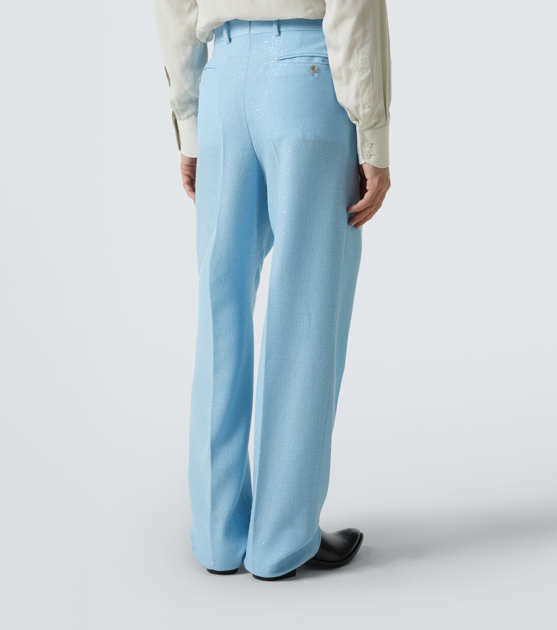 Sequined cotton straight pants | Tom Ford