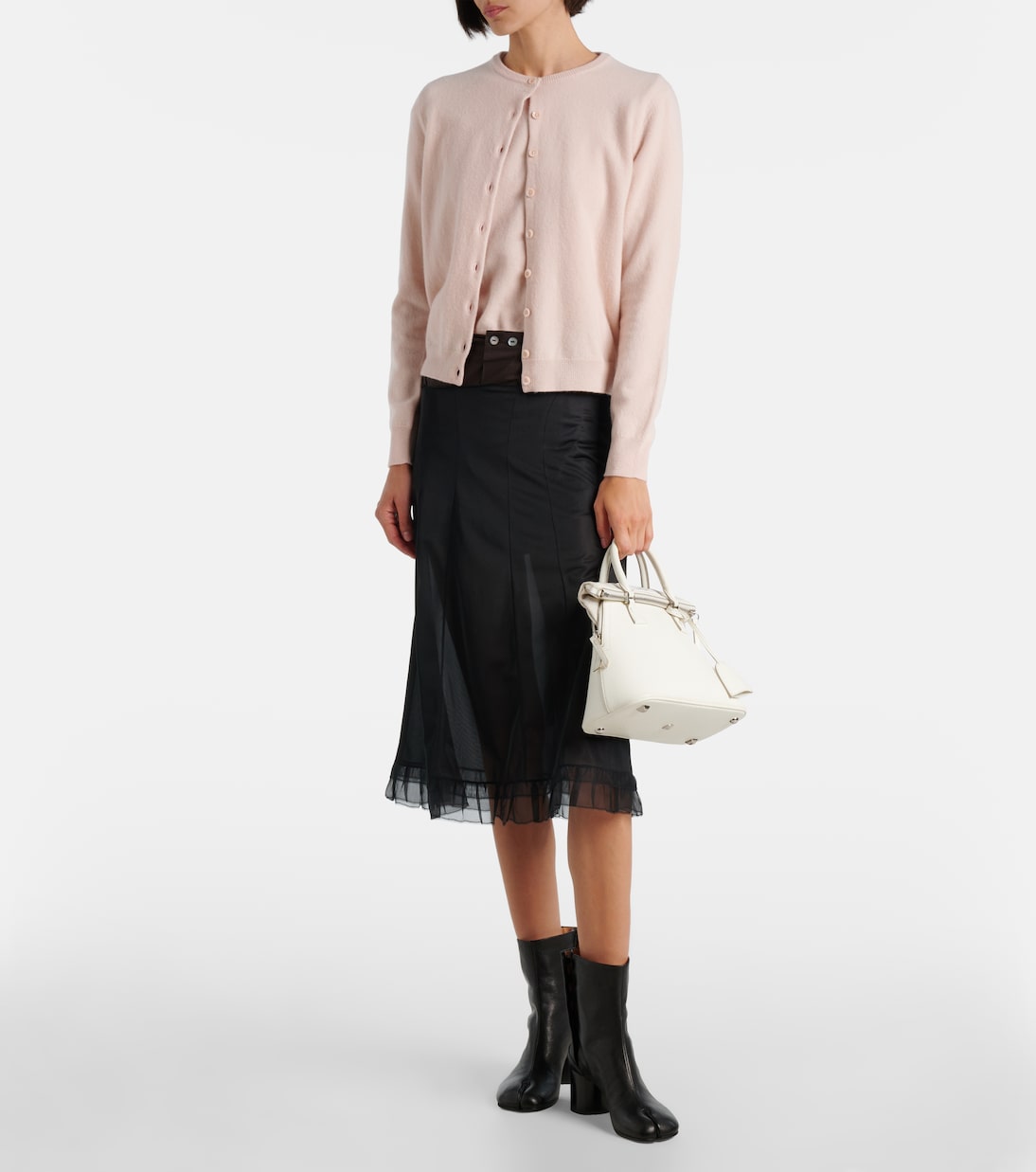 Cardigan Four Stitches in lana vergine | Maison Margiela