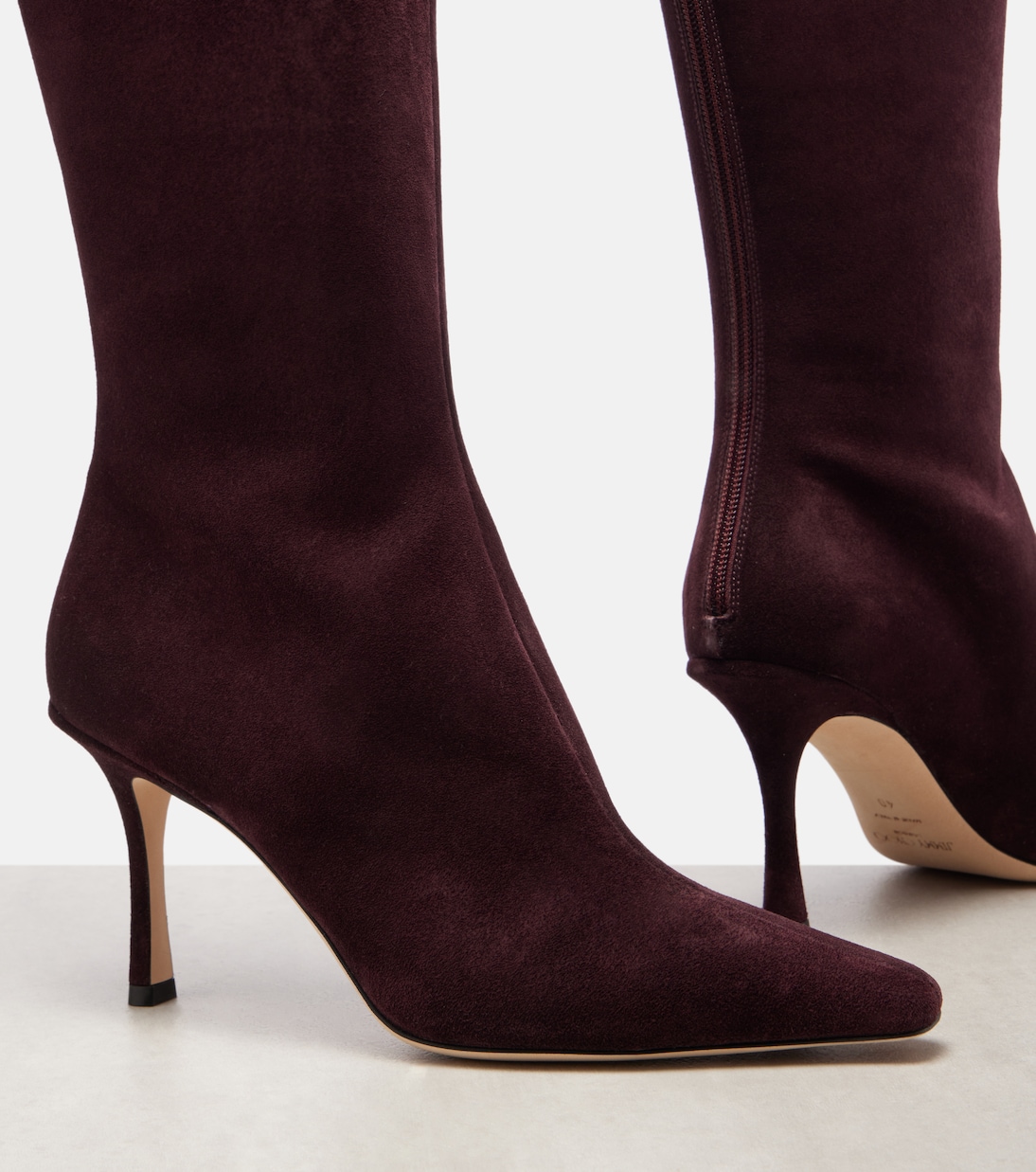 Agathe 85 suede knee-high boots | Jimmy Choo