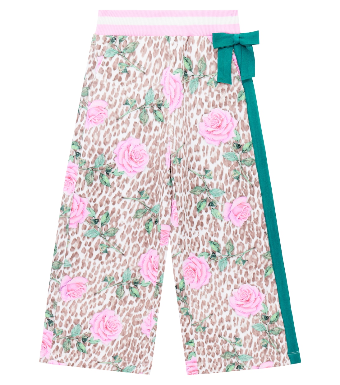 Printed cotton-blend jersey sweatpants | Monnalisa