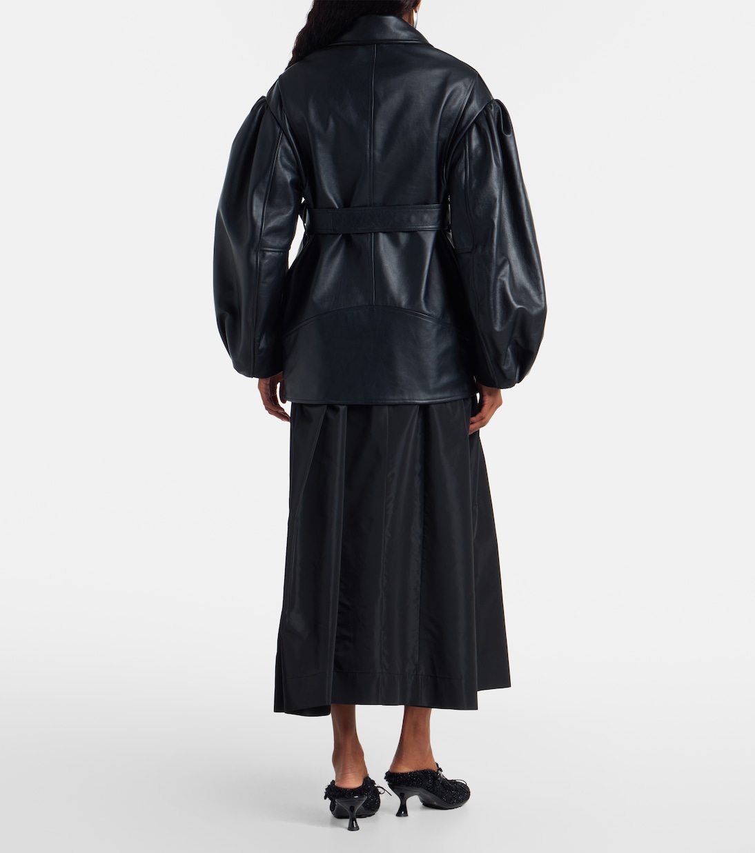 Belted leather biker jacket | Simone Rocha