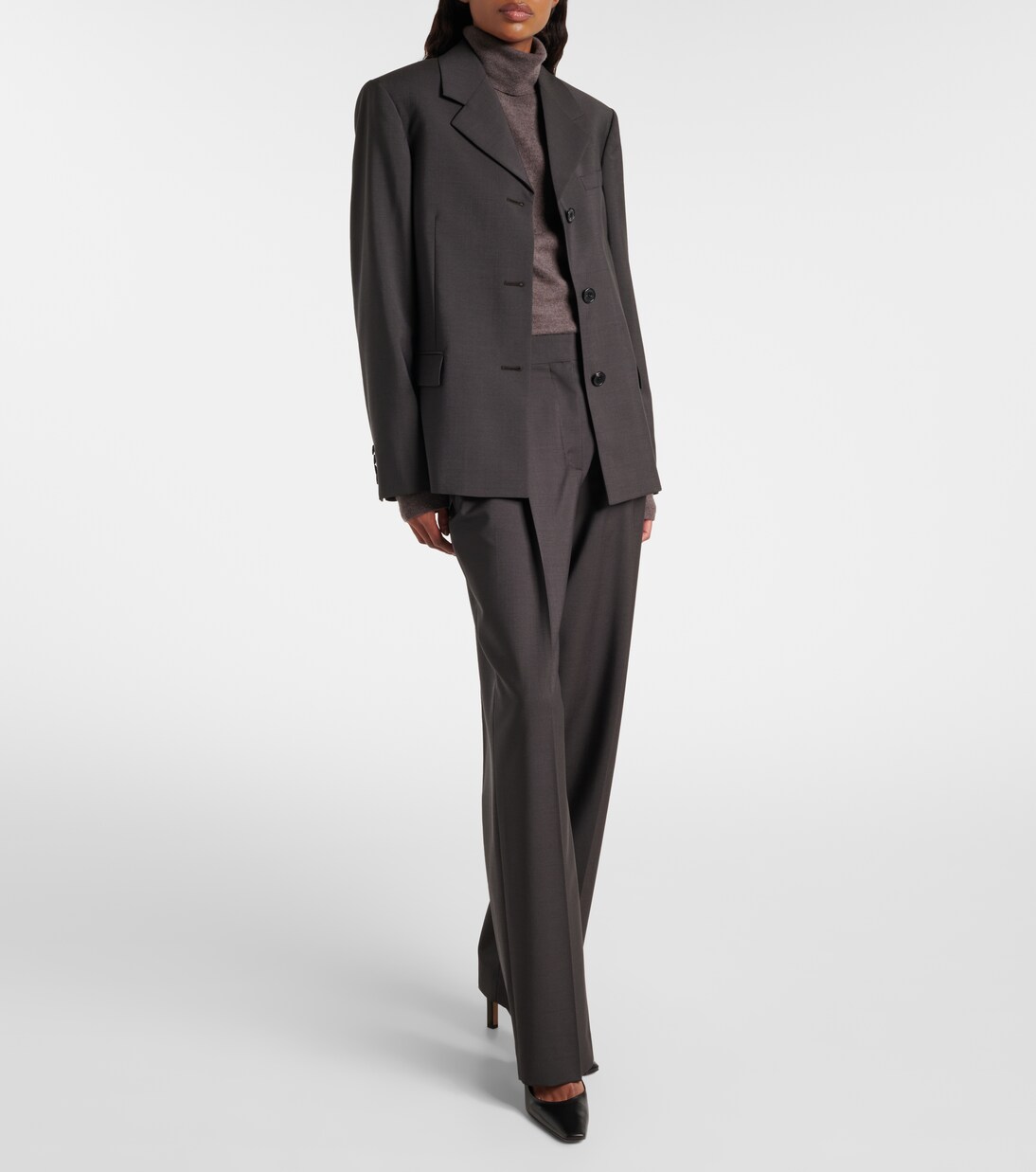 Mikkela high-rise wool and mohair pants  | The Row