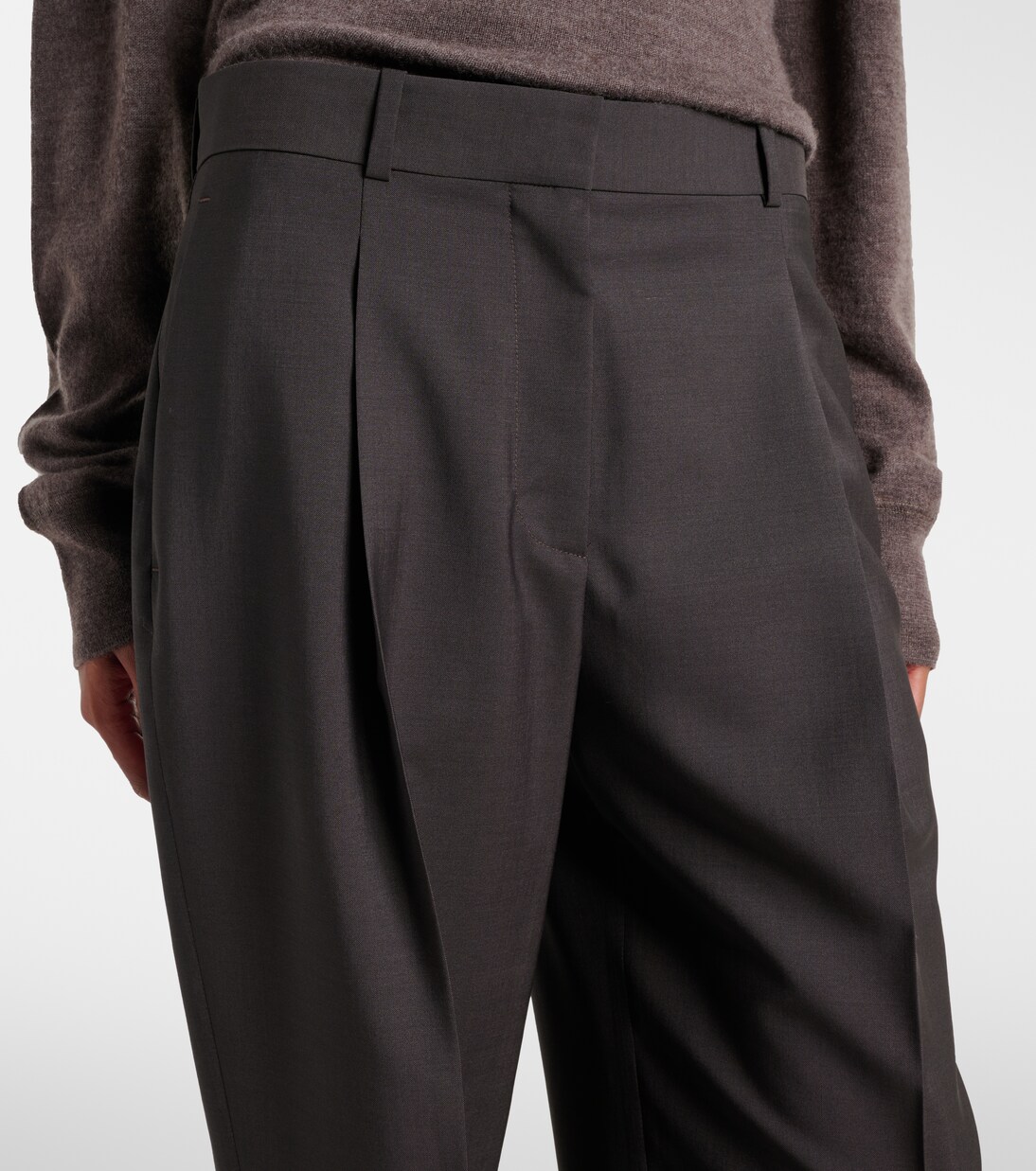 Mikkela high-rise wool and mohair pants  | The Row