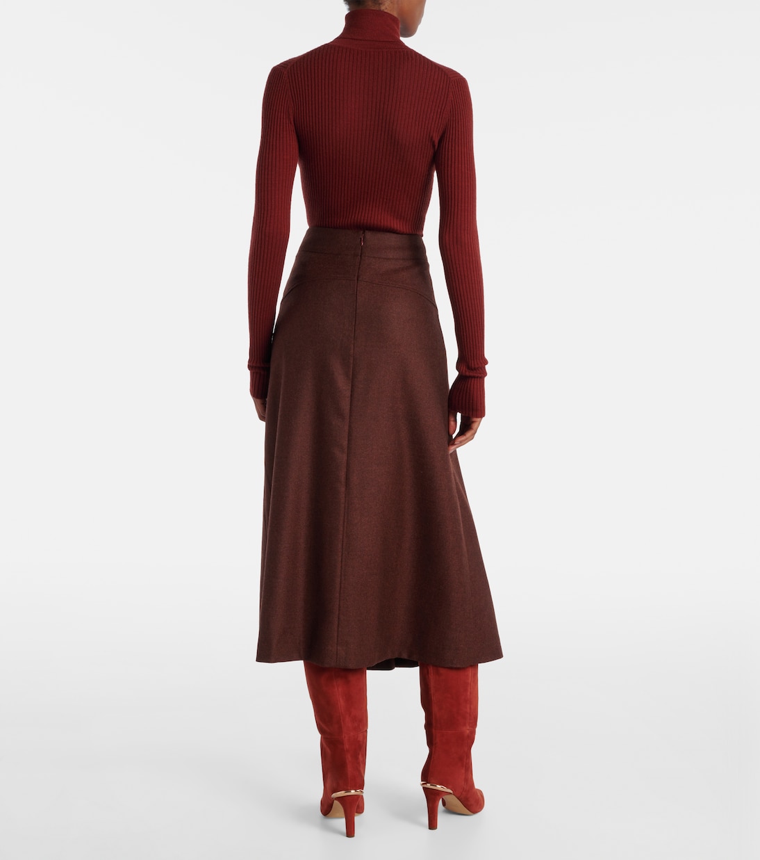 Wesley wool and cashmere midi skirt | Gabriela Hearst
