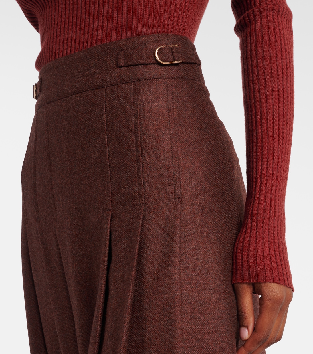 Wesley wool and cashmere midi skirt | Gabriela Hearst