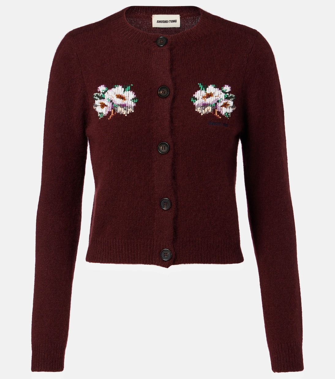 Verzierter Cardigan aus Kaschmir und Baumwolle | Shushu/Tong