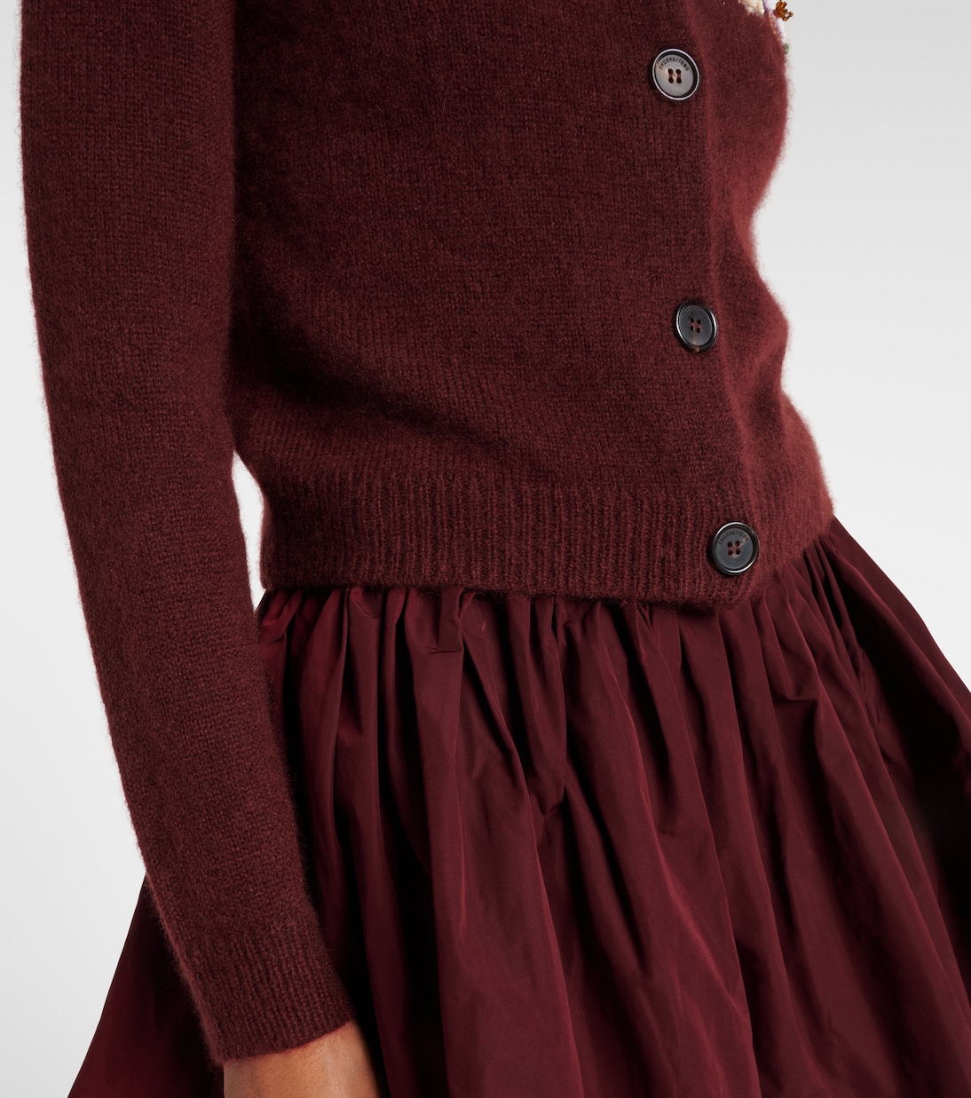 Verzierter Cardigan aus Kaschmir und Baumwolle | Shushu/Tong