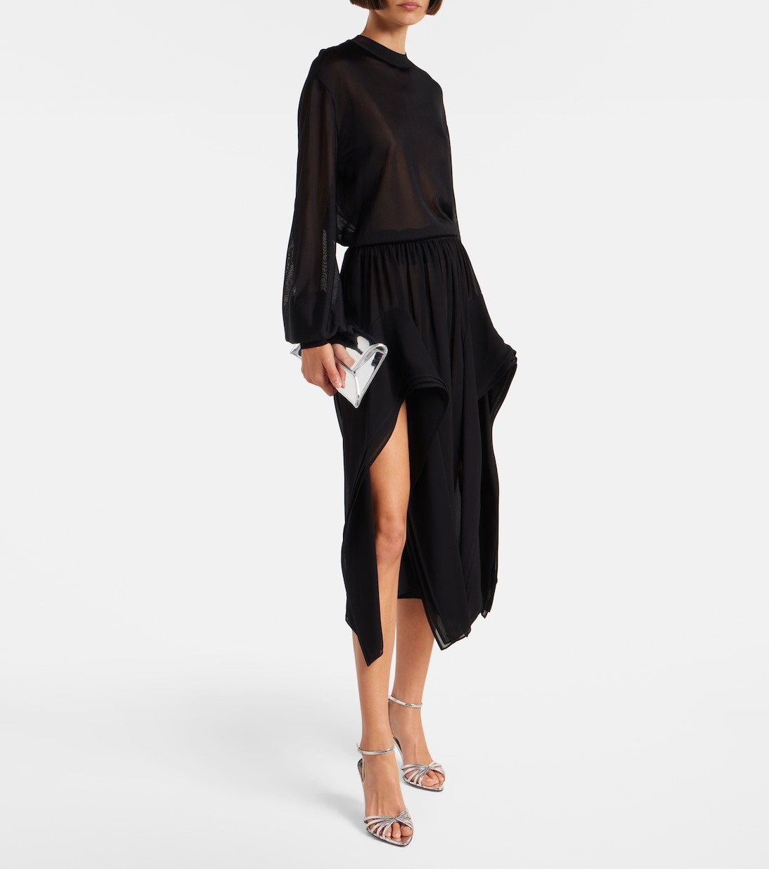 Tell Me 85 snake-effect leather sandals | Aquazzura