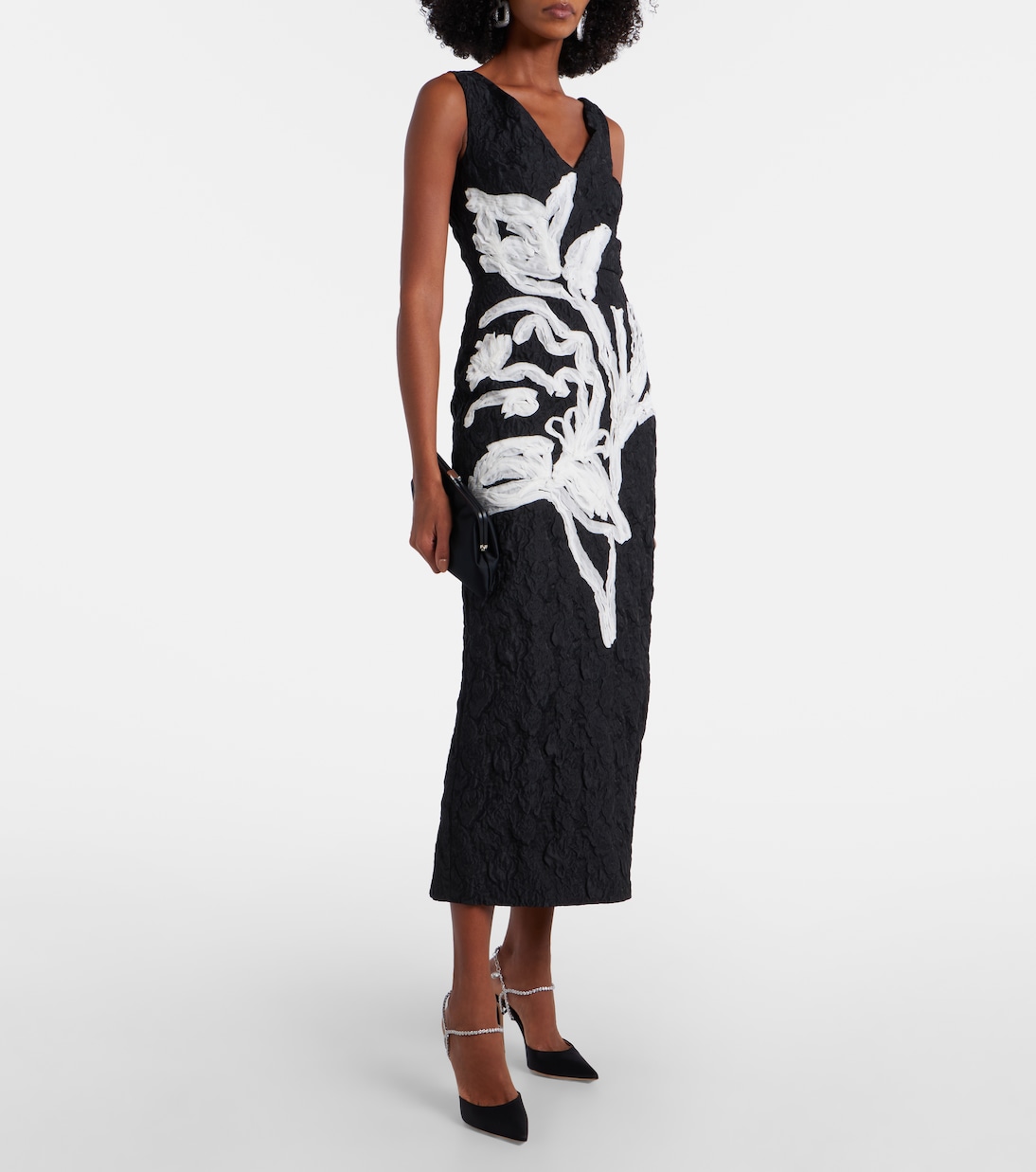 Pumps aus Satin mit Kristallen | Gianvito Rossi