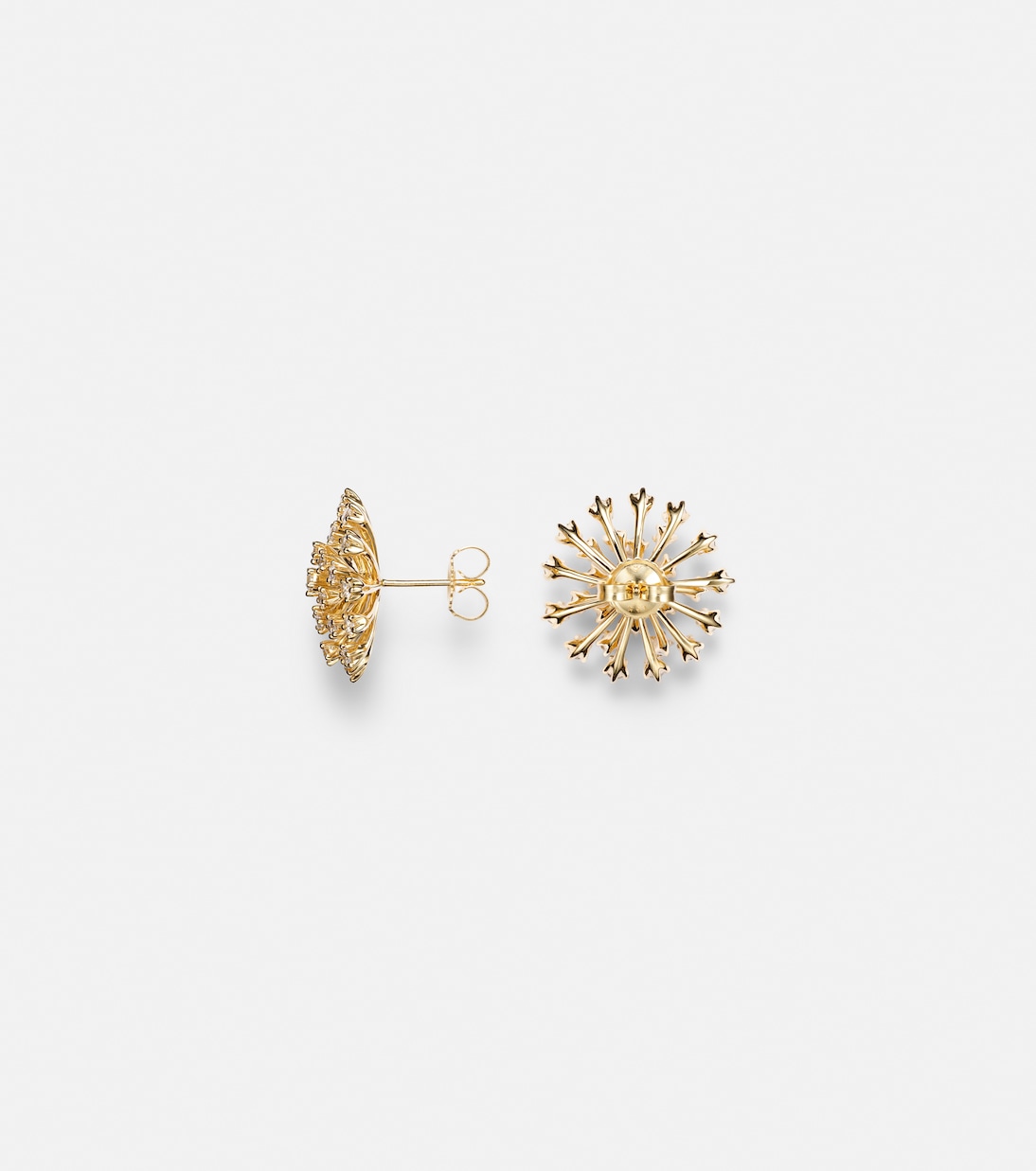 Burst Large 14kt gold earrings with diamonds | Sydney Evan