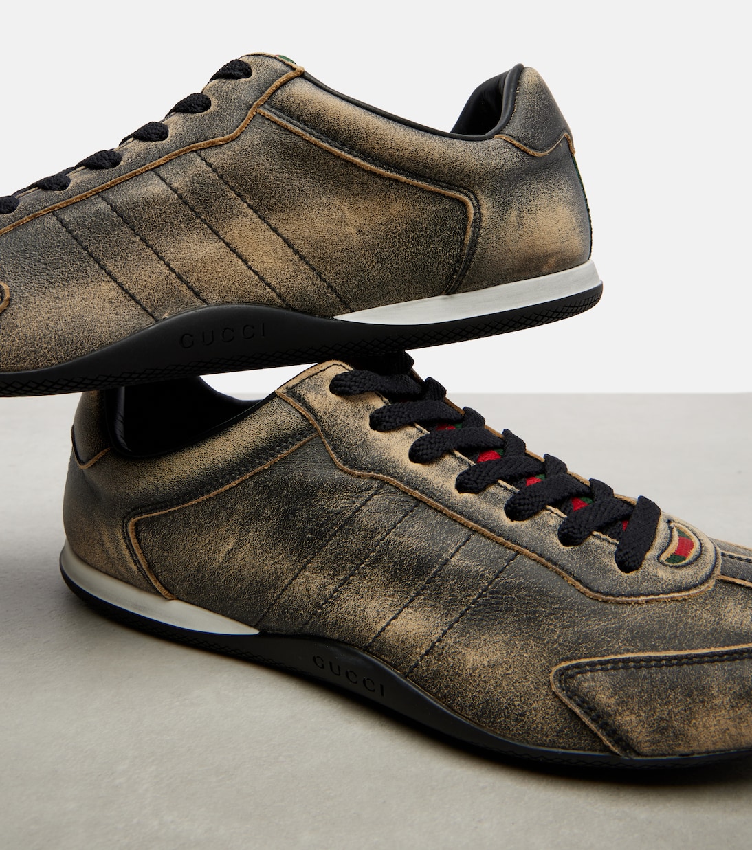 Gucci Shift leather sneakers | Gucci