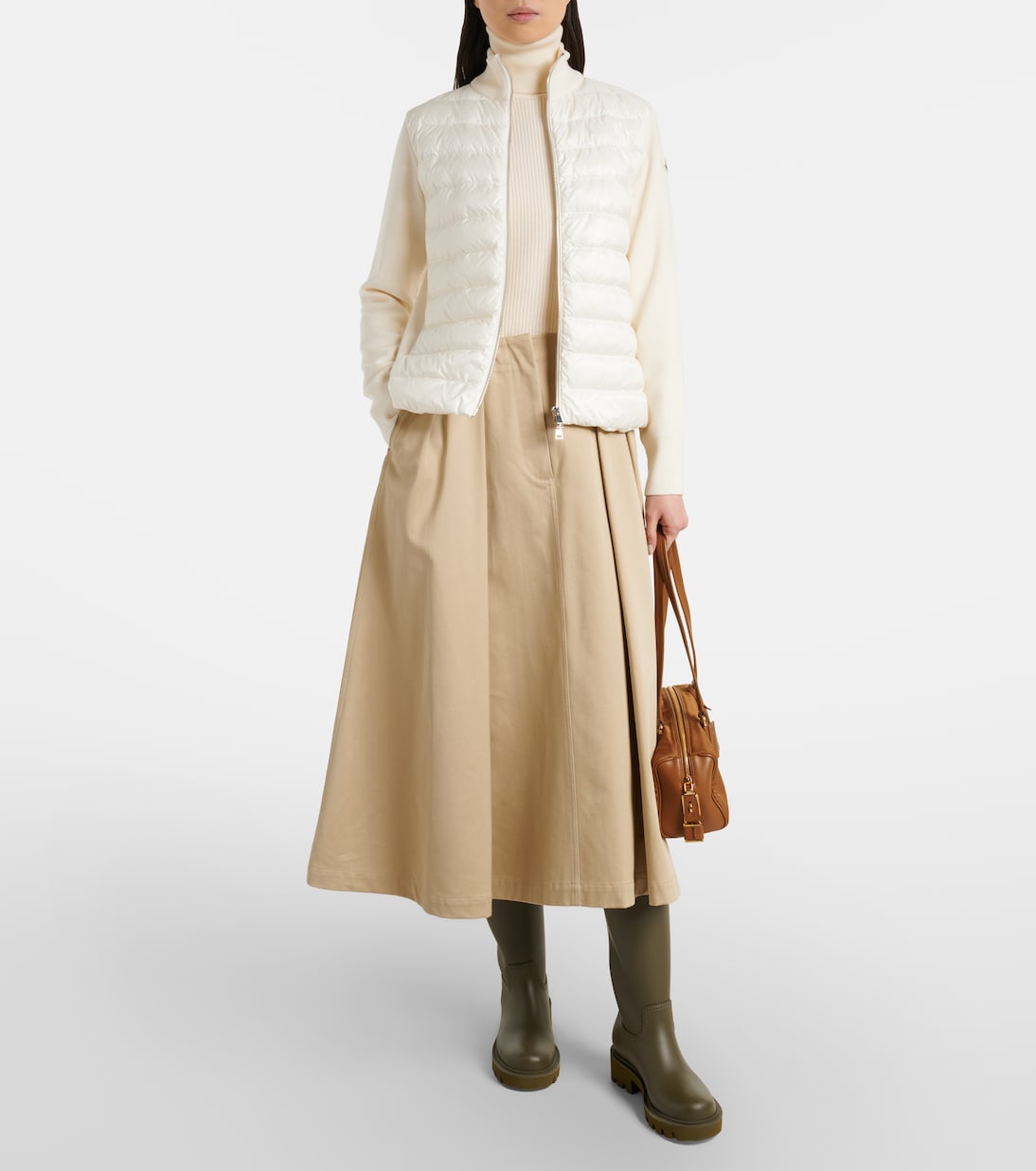 Cardigan matelassé en laine vierge | Moncler