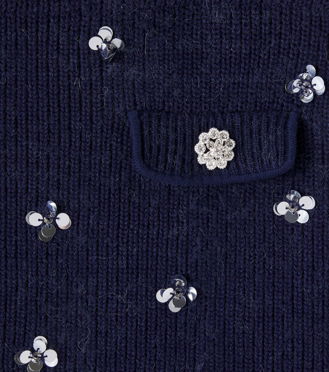 تنورة بحبكة مضلّعة مع تطريز | Self-Portrait Kids