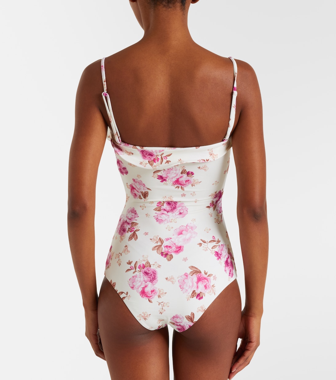 Floral-appliqué ruched swimsuit | Magda Butrym