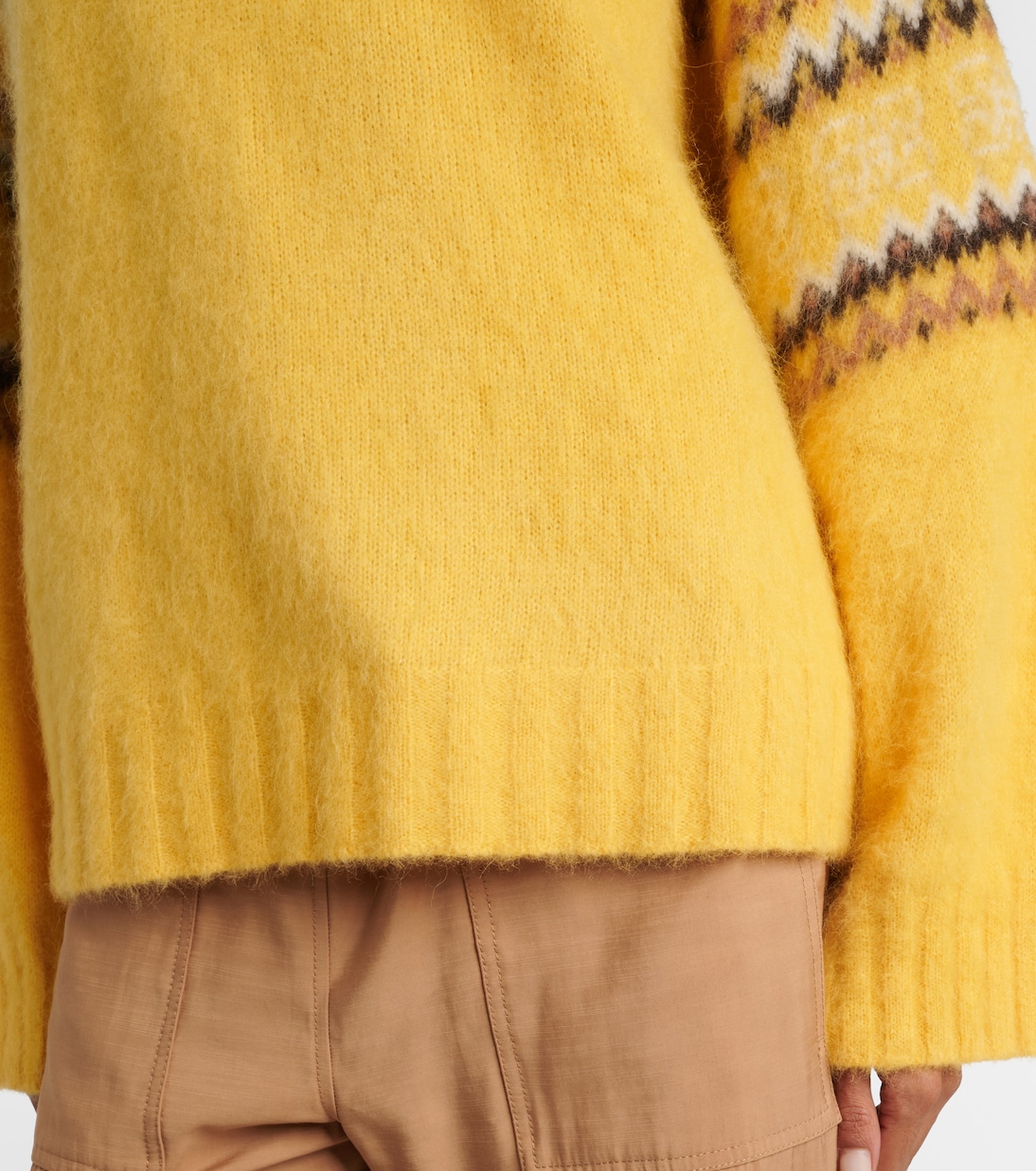 Fair Isle alpaca and wool-blend intarsia sweater | Ganni