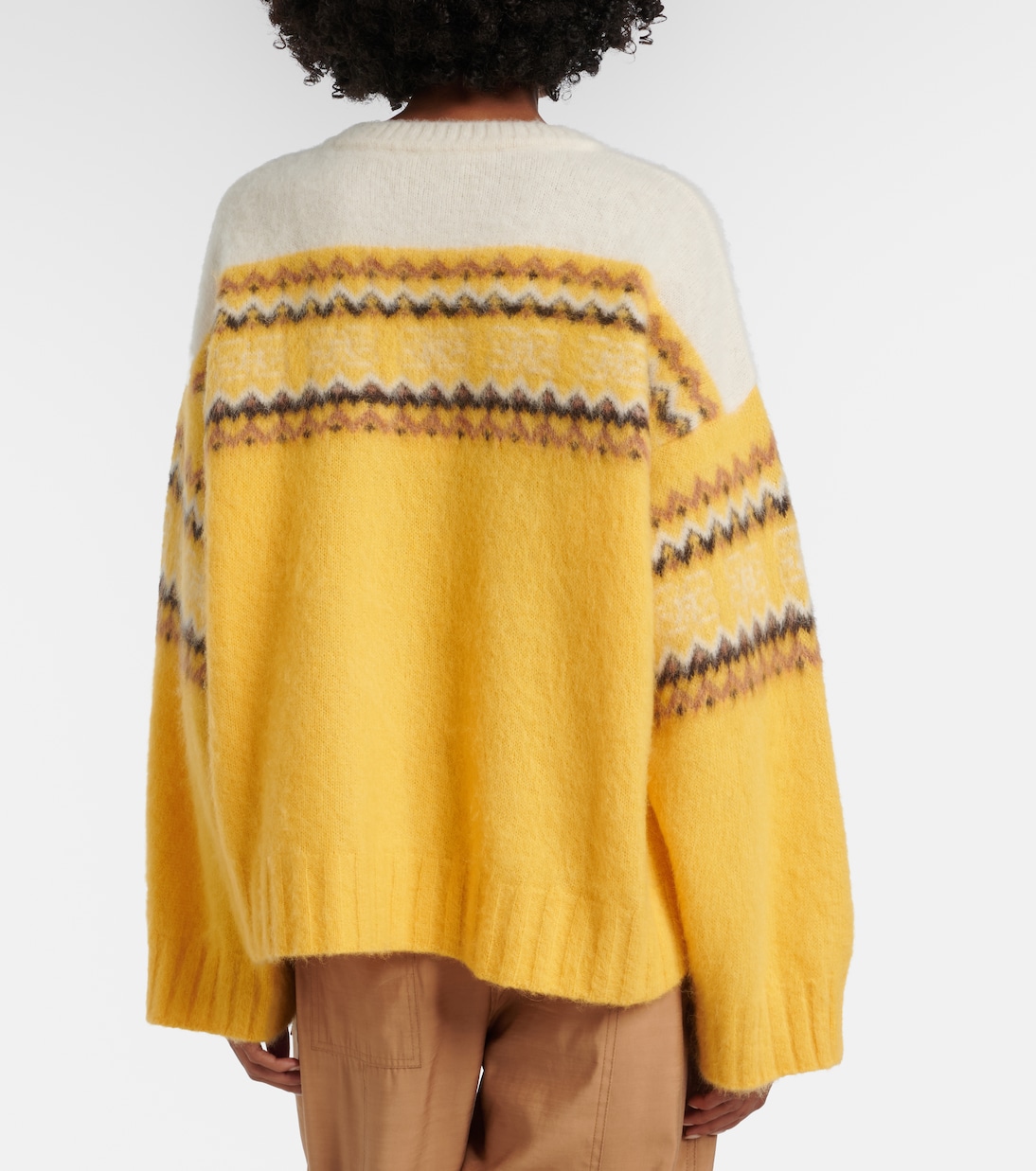 Fair Isle alpaca and wool-blend intarsia sweater | Ganni