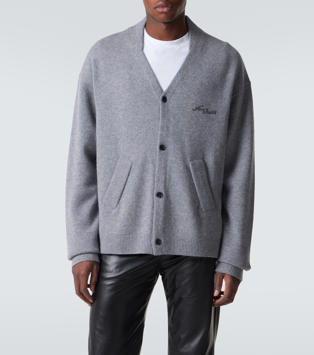 Logo wool and yak cardigan | Acne Studios
