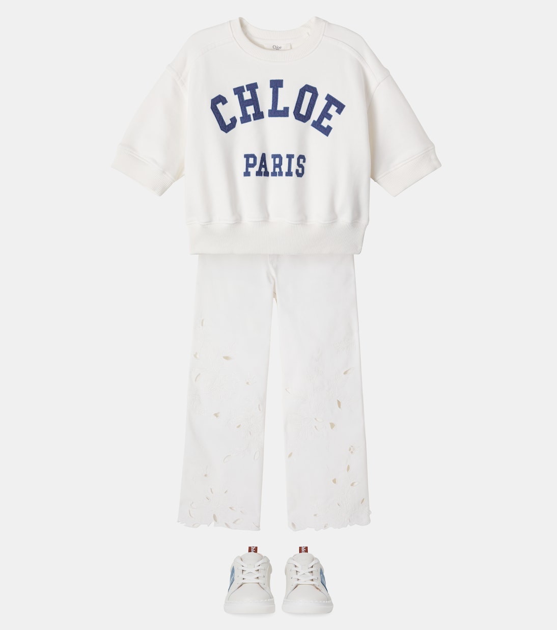 T-shirt en jersey de coton à logo | Chloé Kids