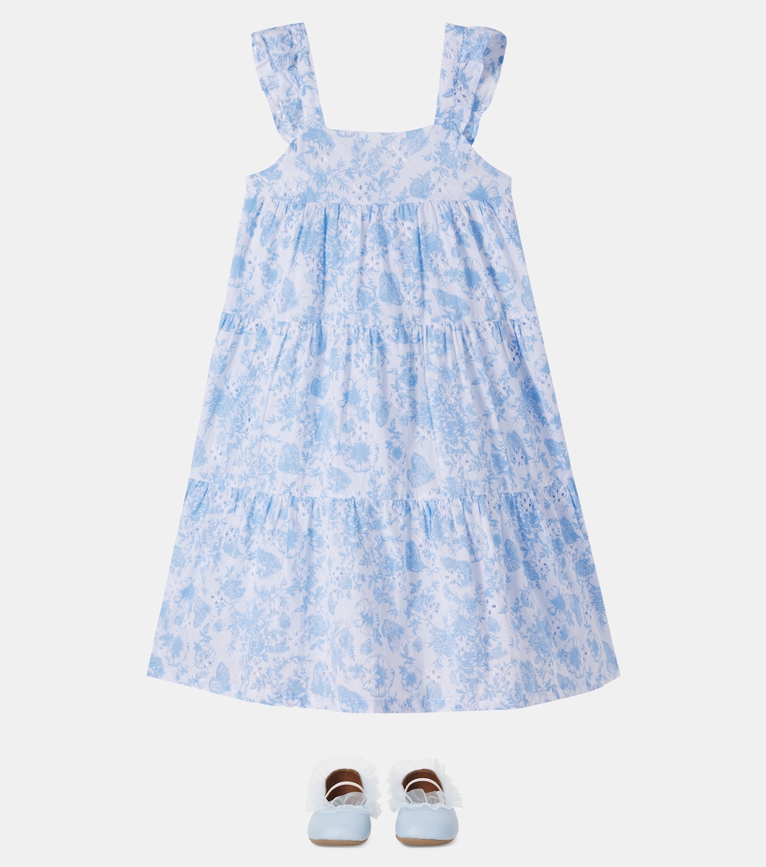 Robe brodée en coton de fleurs | Tartine et Chocolat