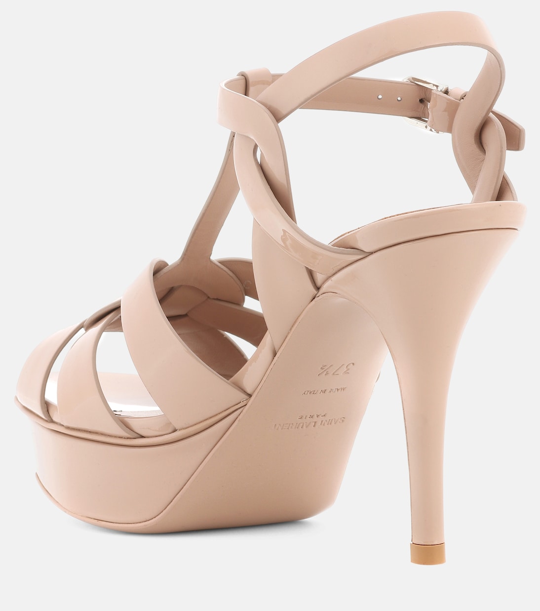 Tribute 105 patent leather platform sandals | Saint Laurent