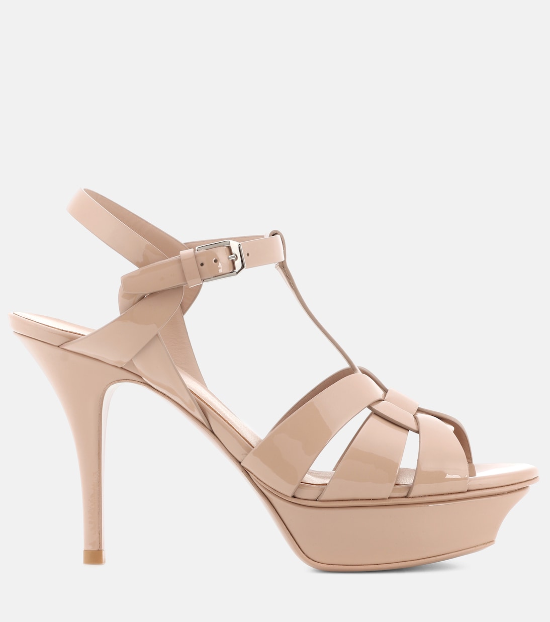 Tribute 105 patent leather platform sandals | Saint Laurent